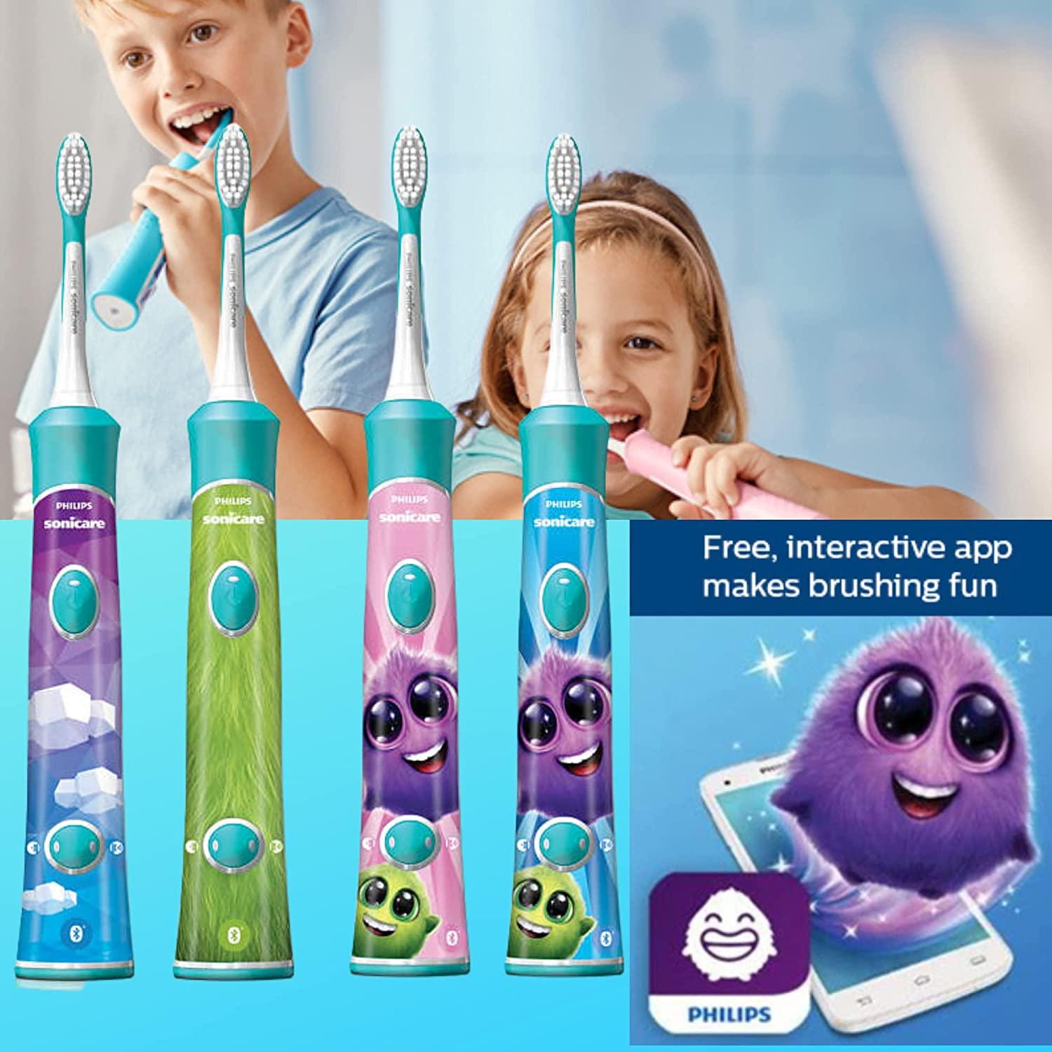 Philips Sonicare Kids Bluetooth Connected Rechargeable Electric Toothbrush, HX6321/05