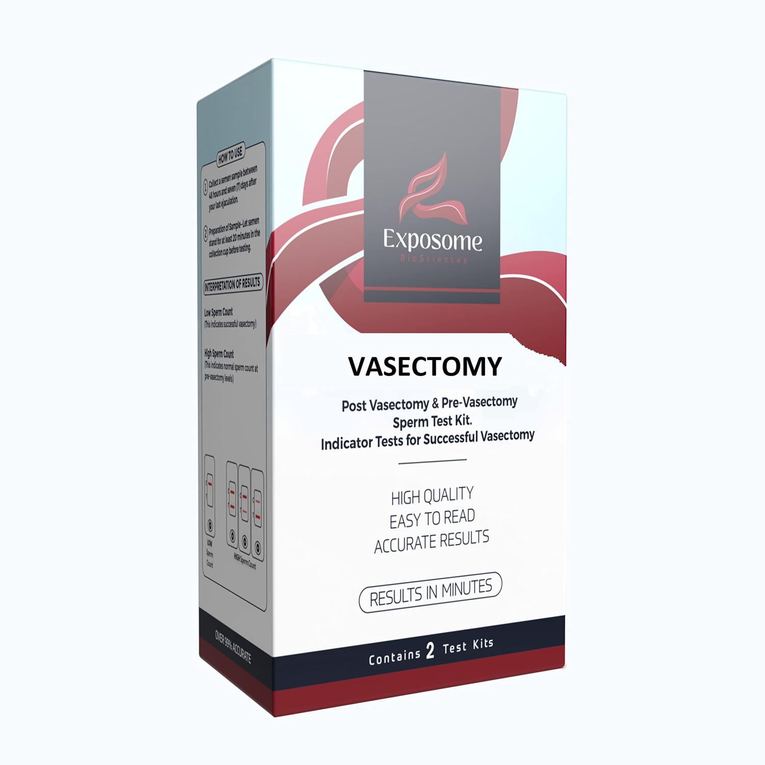 Exposome BioSciences Vasectomy Home Test Kit (Contains 2 Tests)