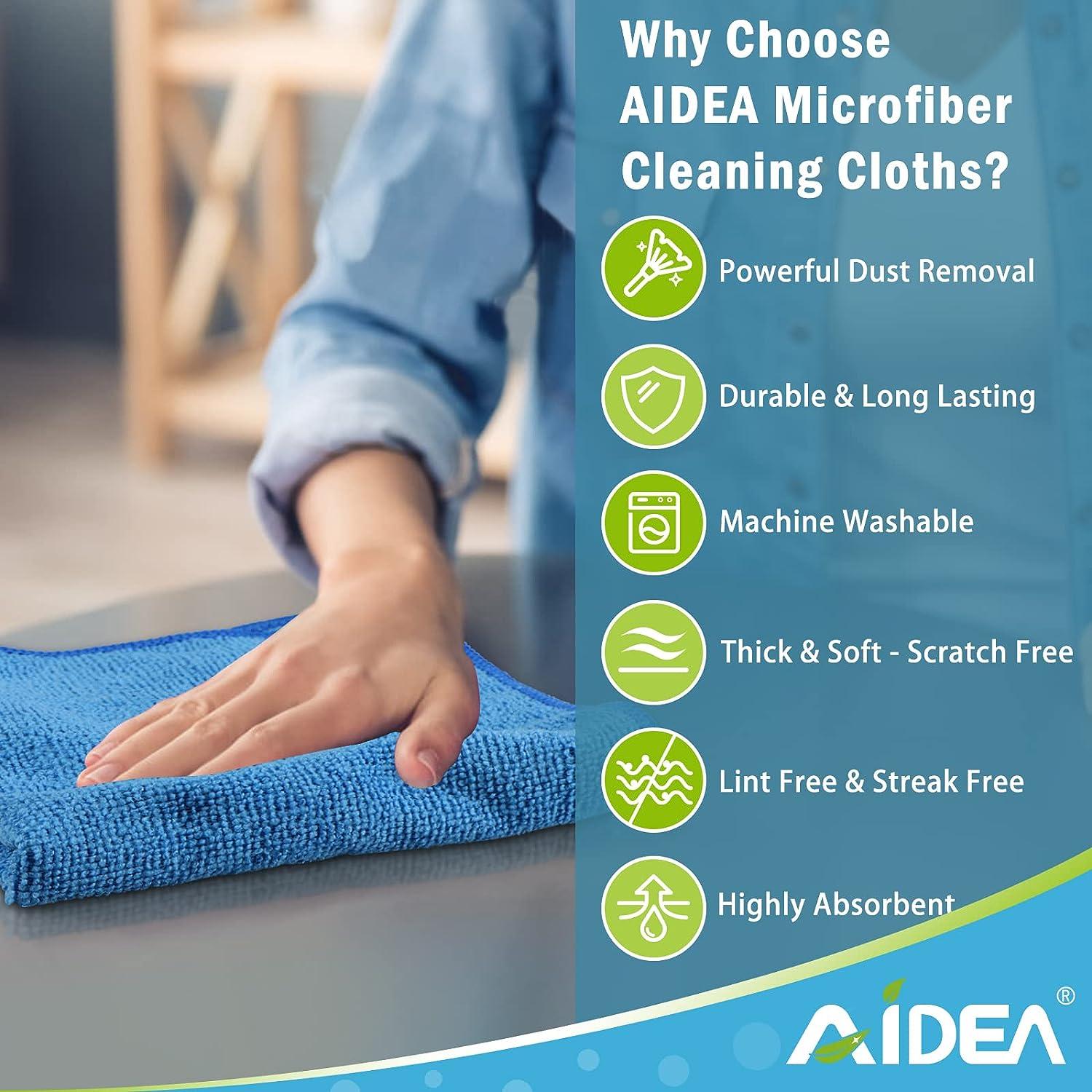 AIDEA Microfiber Cleaning Cloths-50 PK, Premium All-Purpose Car Cloth, Lint  Free Dusting Cloth Cleaning Rags, Absorbent Cleaning Towel for Cars, SUVs