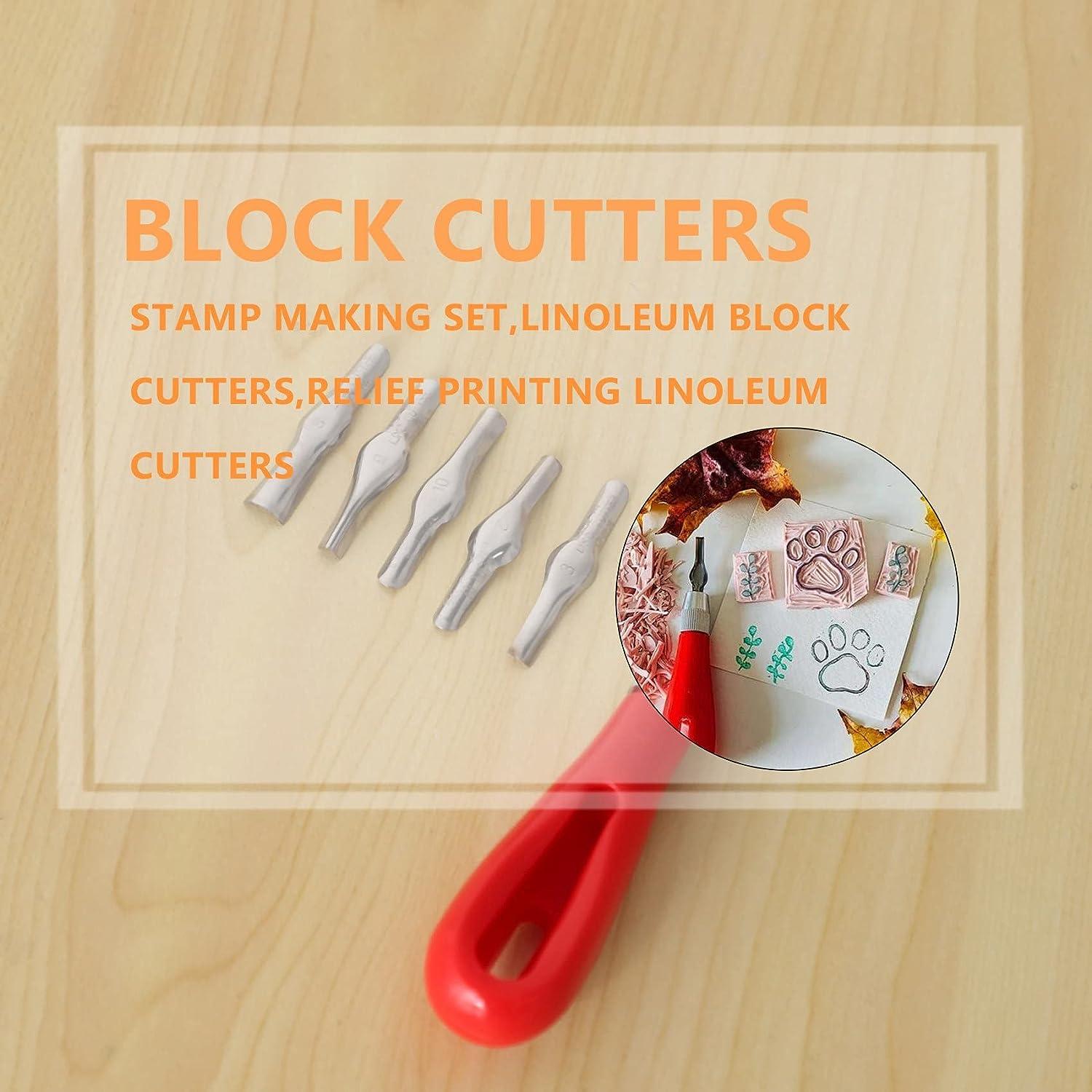 extralife Linoleum Cutter Set, 2 Sets Craft with 6 Blades for Cutting and Crafting, Carvings
