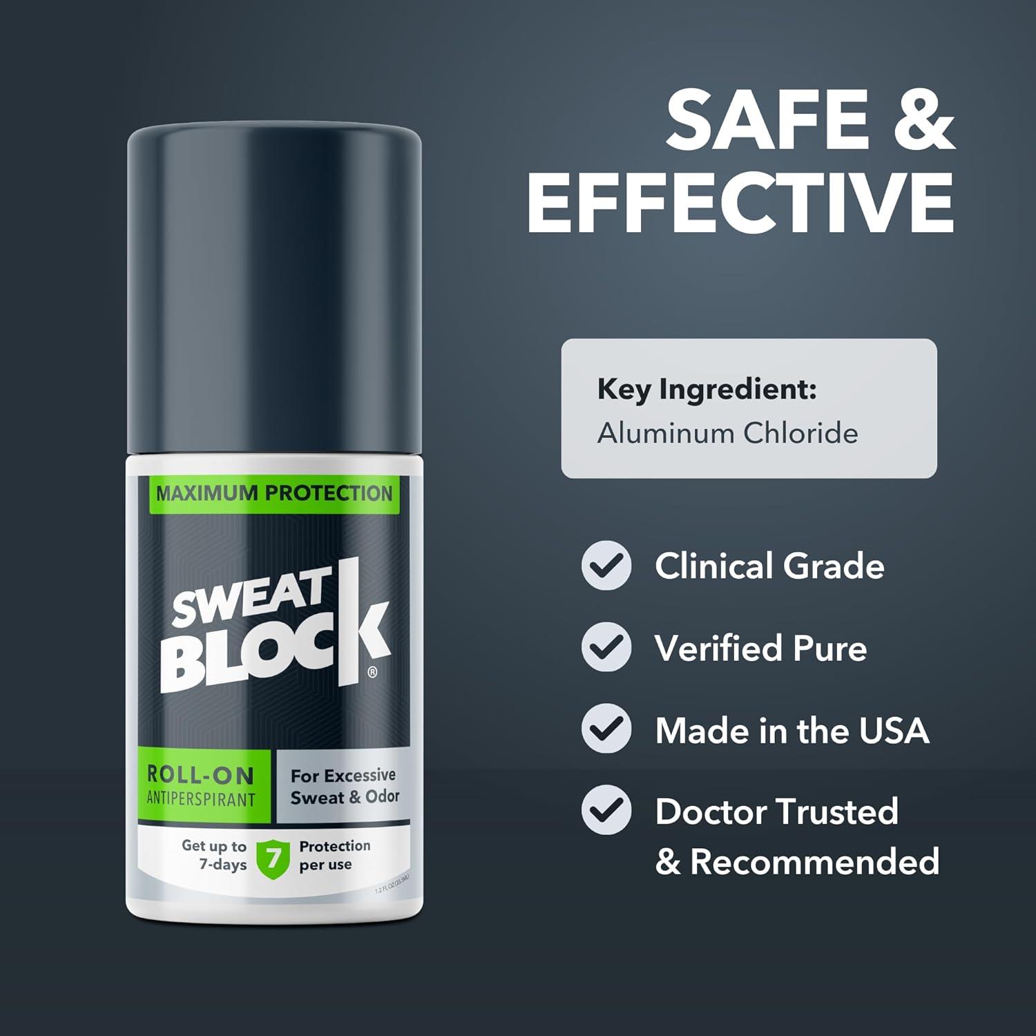SweatBlock Antiperspirant Deodorant Max Clinical System for Men & Women
