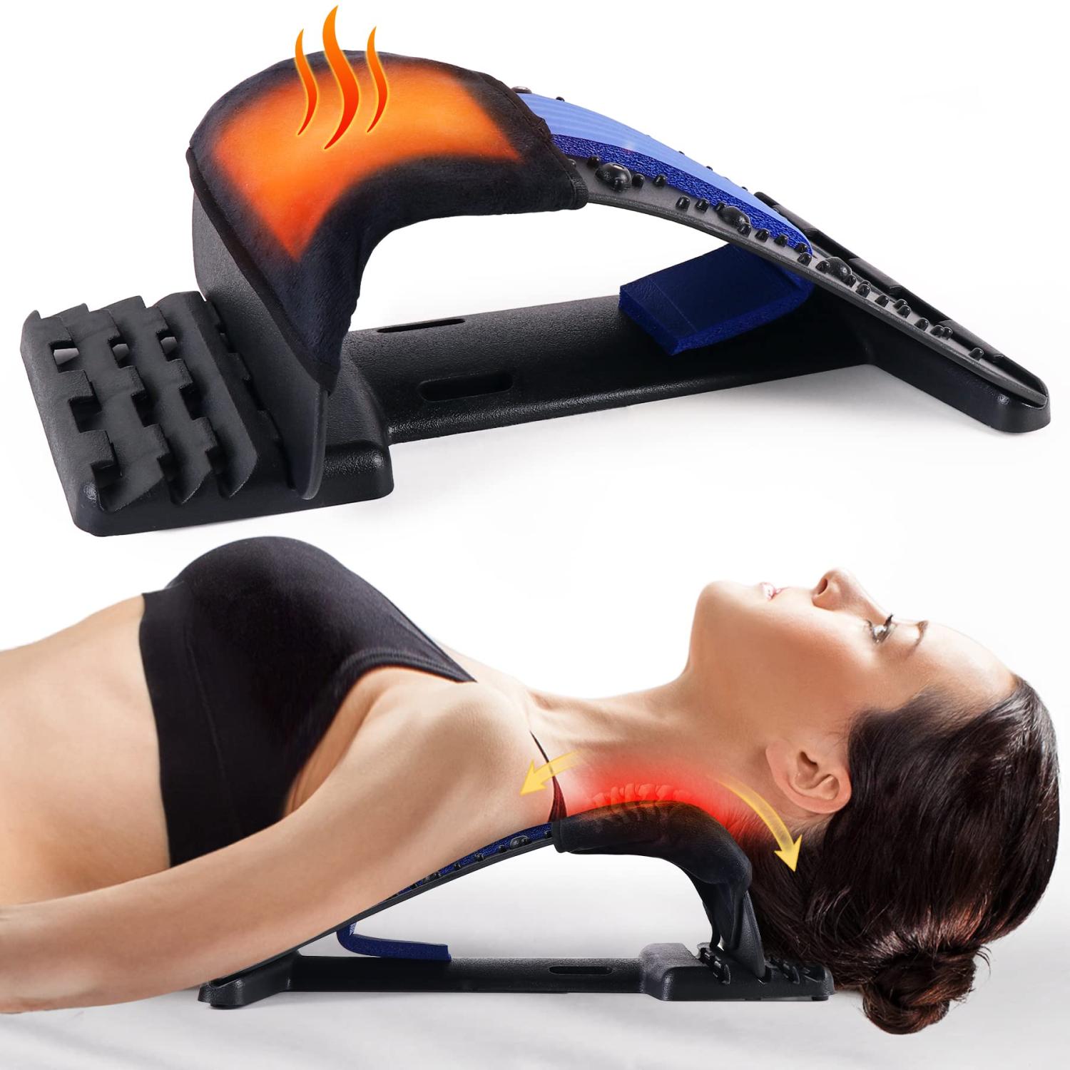 Neck Stretcher for Neck Pain Relief, Heated Cervical Traction Device