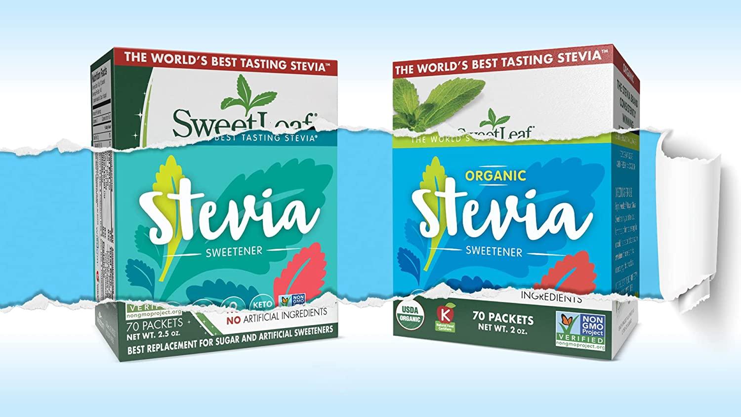 SweetLeaf Organic Stevia Sweetener, 70 Count