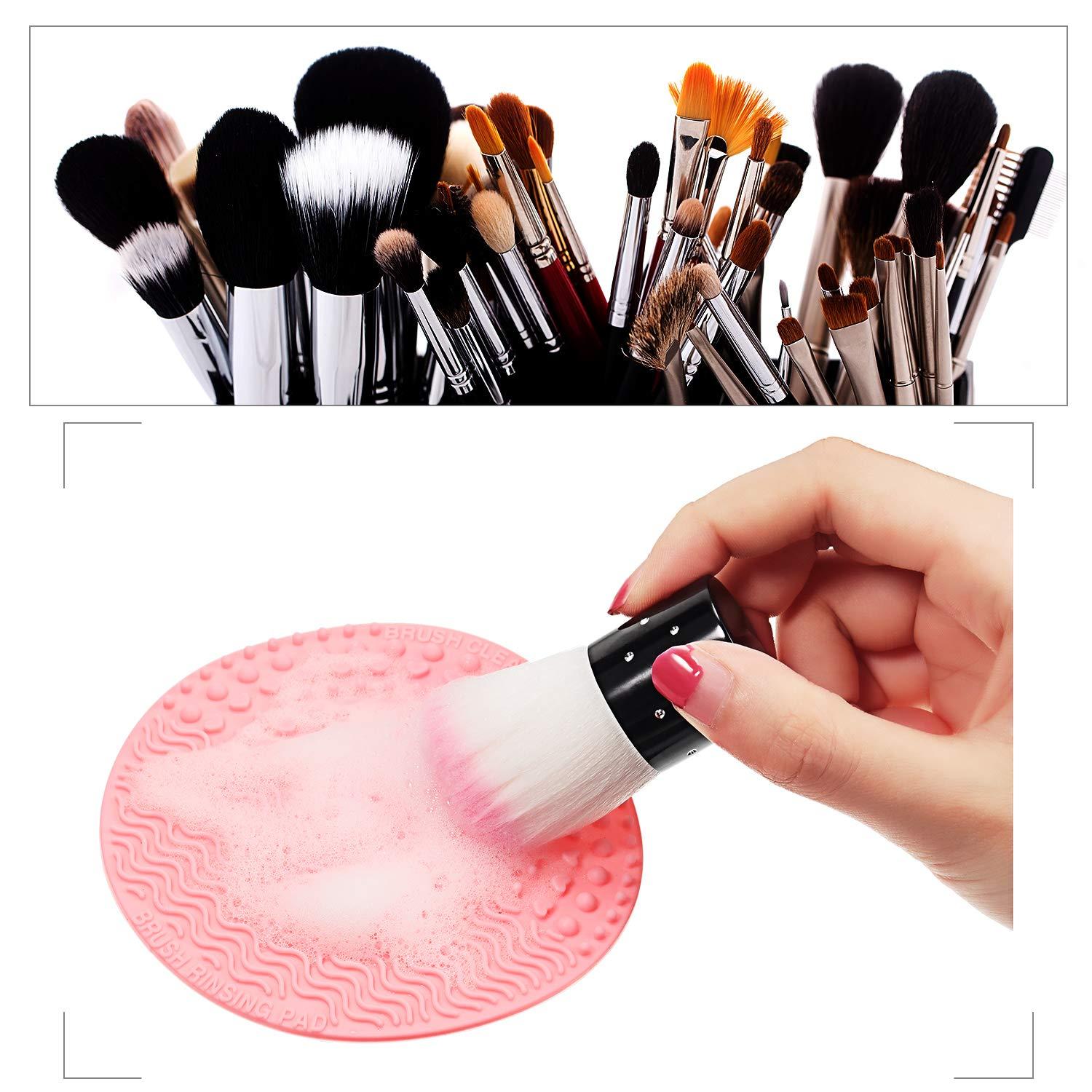 Silicone Makeup Brush Cleaner Cosmetic Brush Cleaning Egg Washing Tool  (Purple)