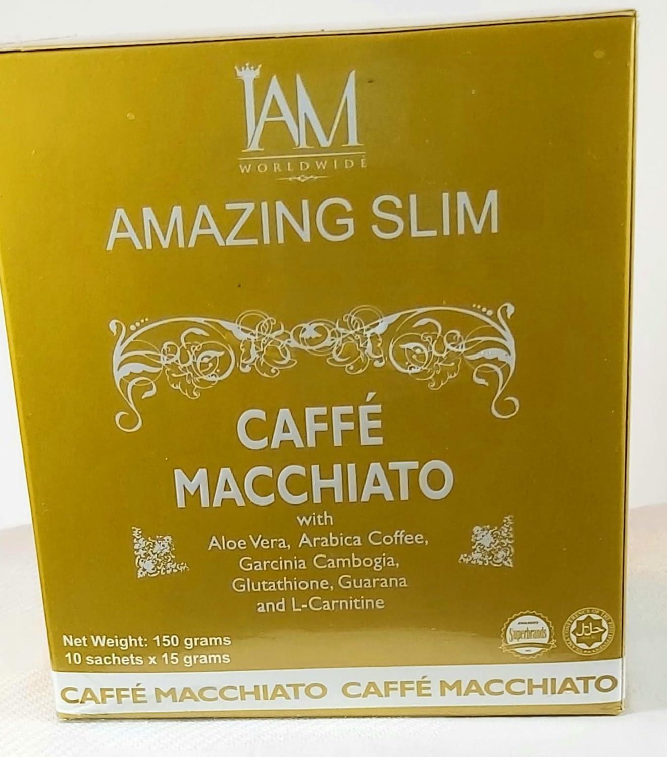 iam worldwide coffee with glutathione IAM Amazing Slim Café Macchiato – 10 Sachets Coffee with Garcinia & Stevia