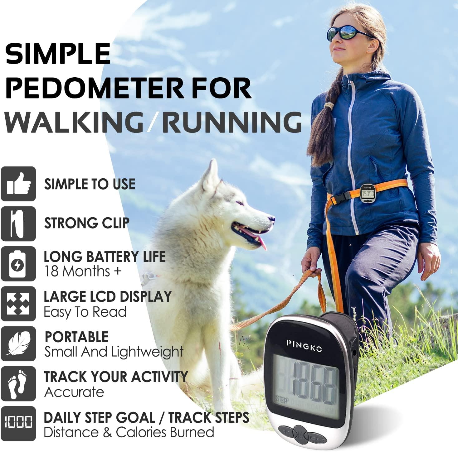 PINGKO Outdoor MultiFunction Portable Sport Pedometer Step/Distance