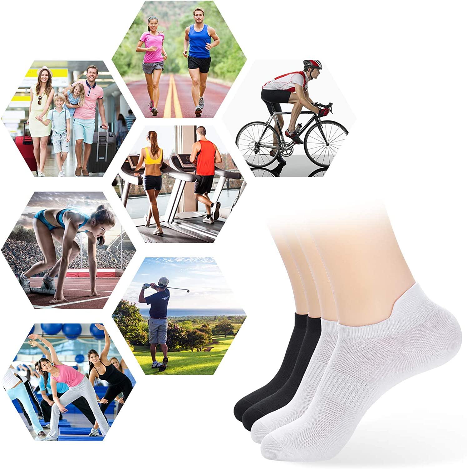  ATBITER Ankle Socks Womens and Men 8/6Pairs Thin Athletic  Running Low Cut No Show Socks With Heel Tab : Clothing, Shoes & Jewelry