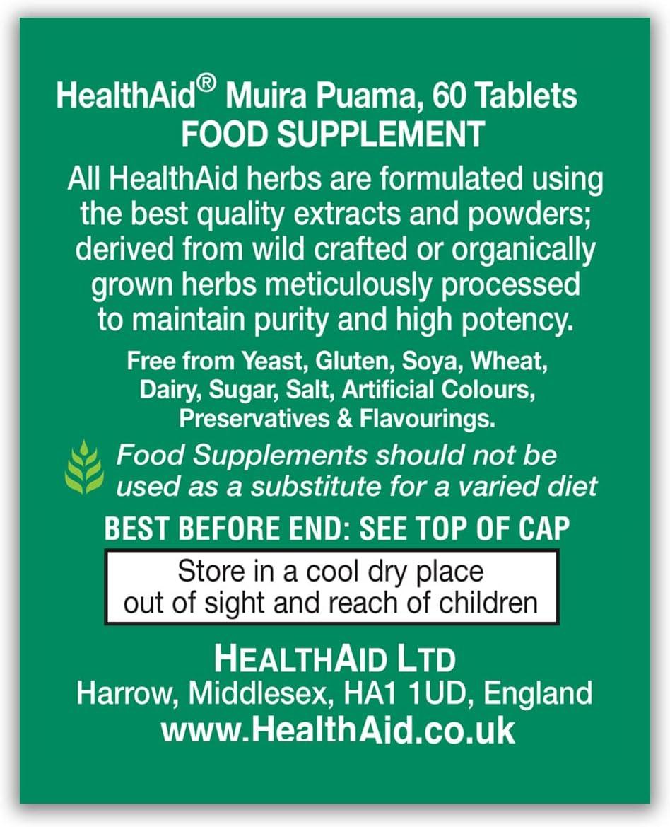 HealthAid Muira Puama Extract 560mg 60 Tablets