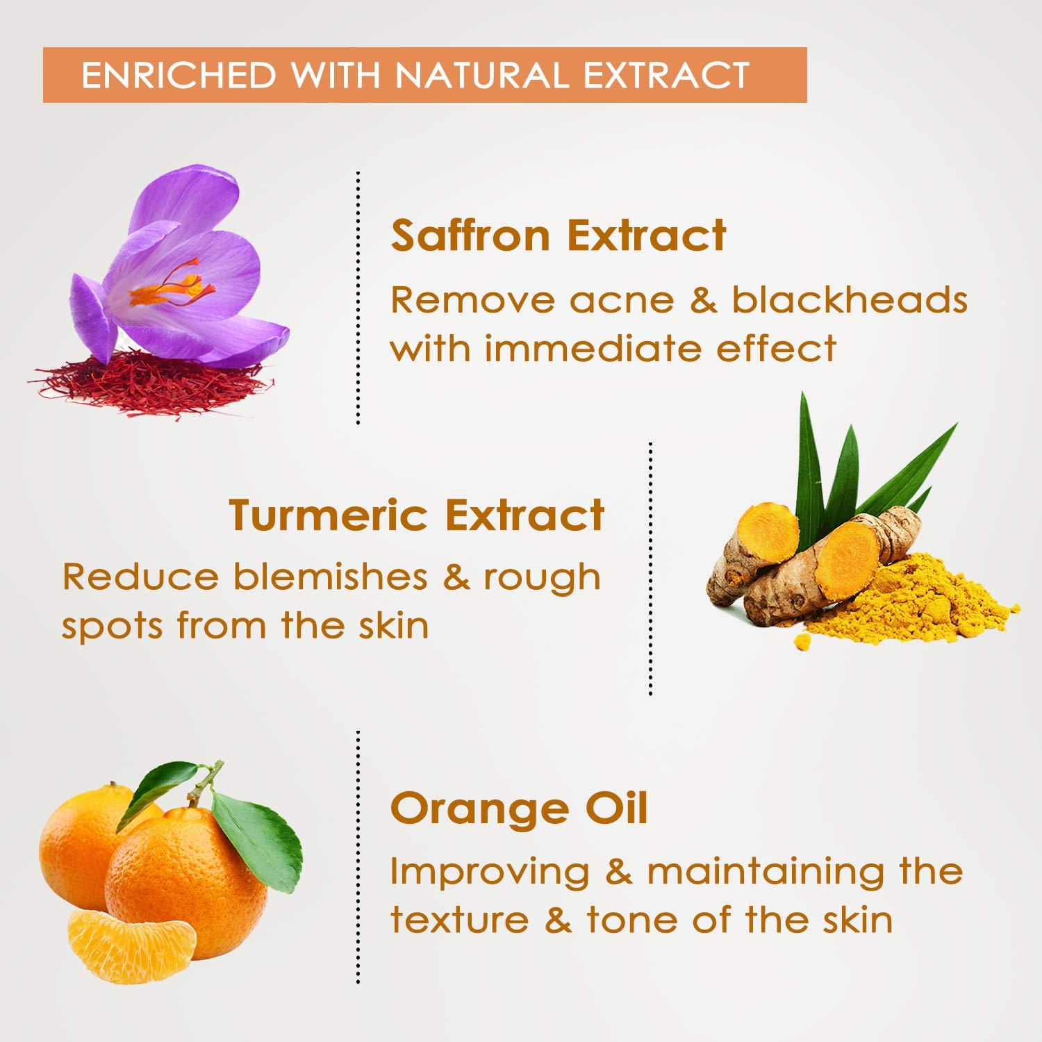 NutriGlow Gold Kesar Facial Kit and Face Wash for Glowing and Nourished Skin