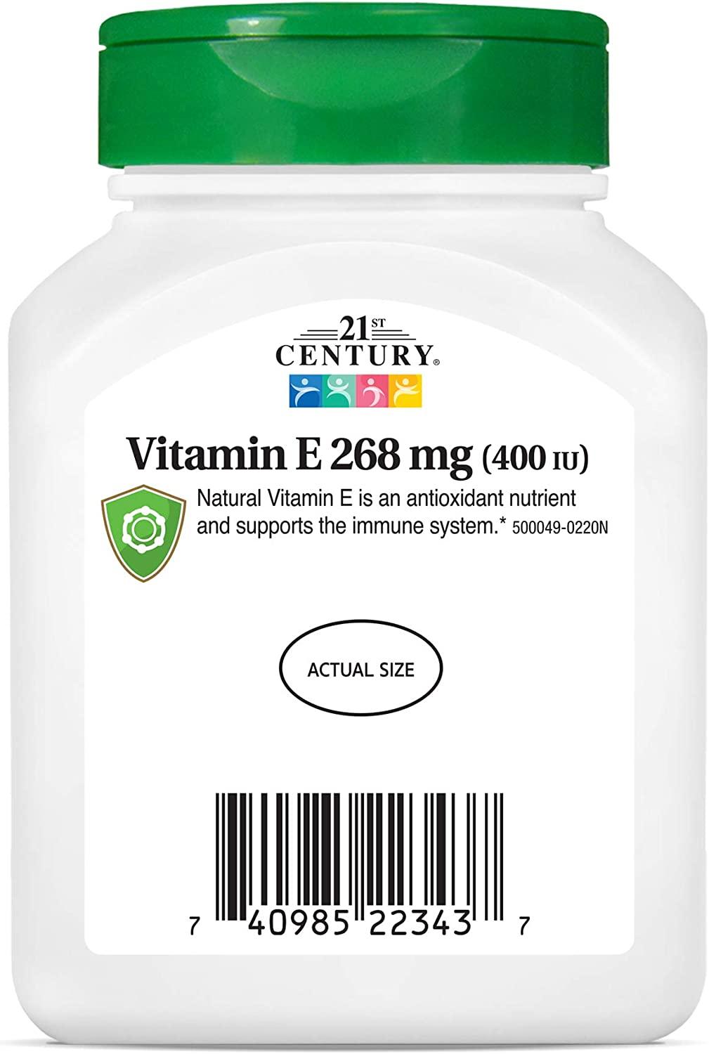 21st Century Vitamin E 180 mg (400 IU) 110 Softgels Antioxidant Support