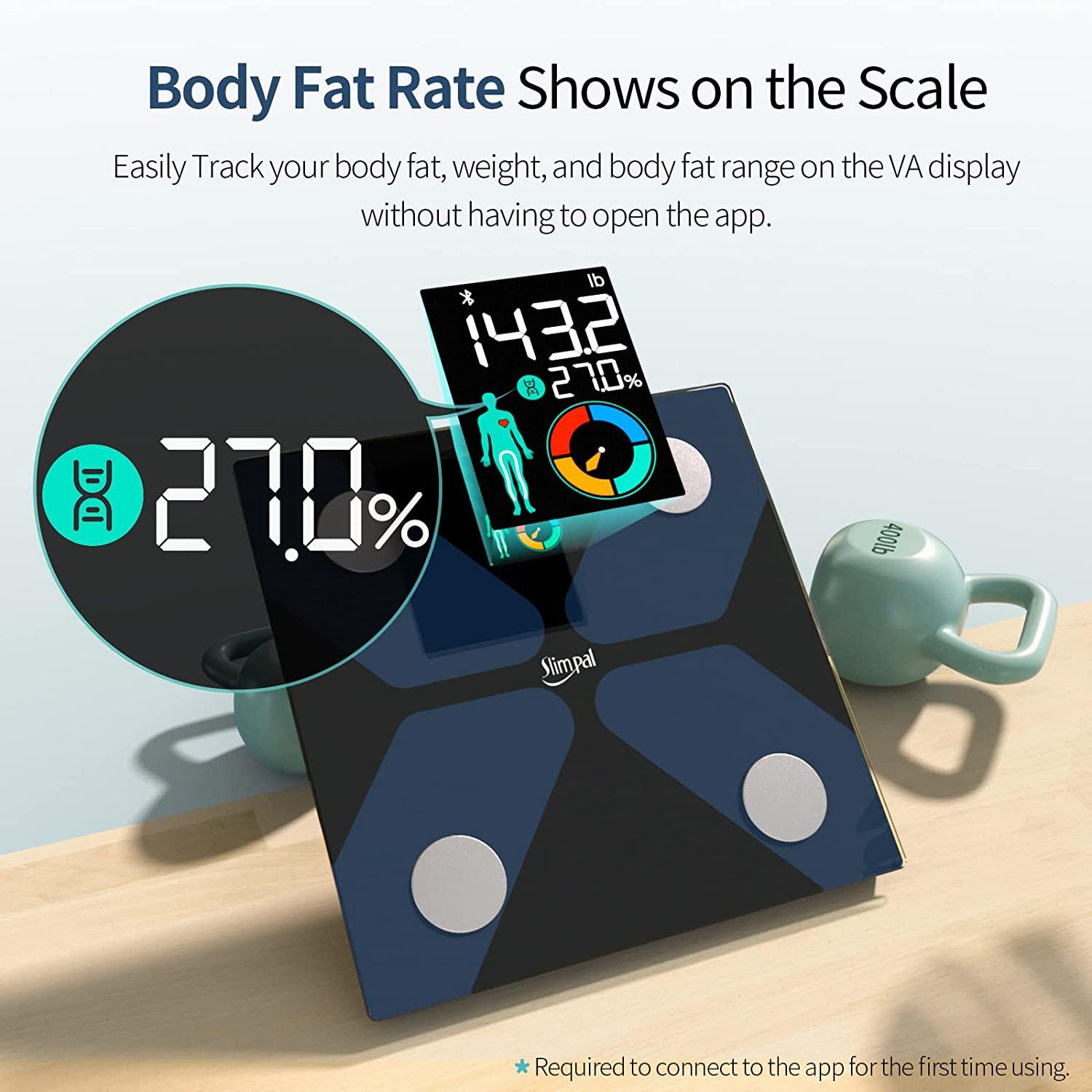 Slimpal Scale for Body Weight: Large Display Weight Scale with Body Fa