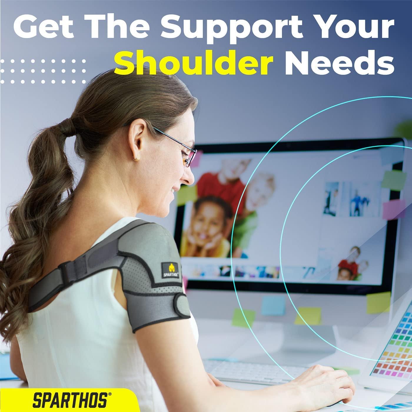 Sparthos Shoulder Brace Support and Compression Sleeve for Torn