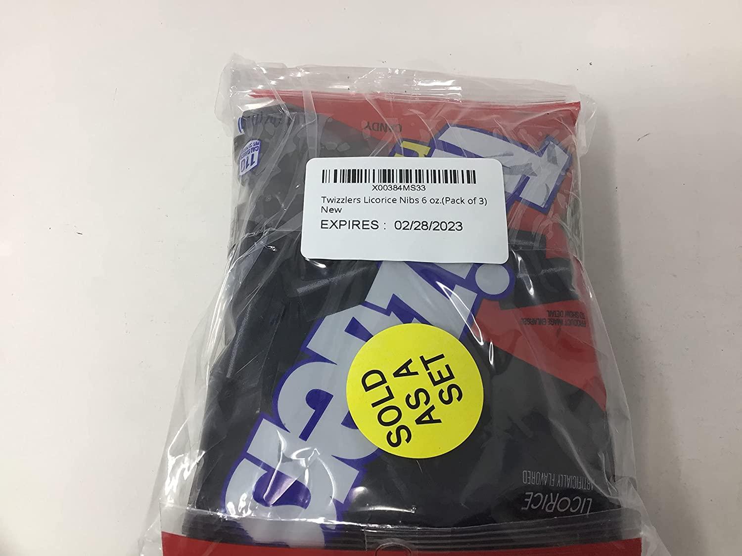 Twizzlers Licorice Nibs 6 oz. Pack of 3 Delicious Chewy Candy