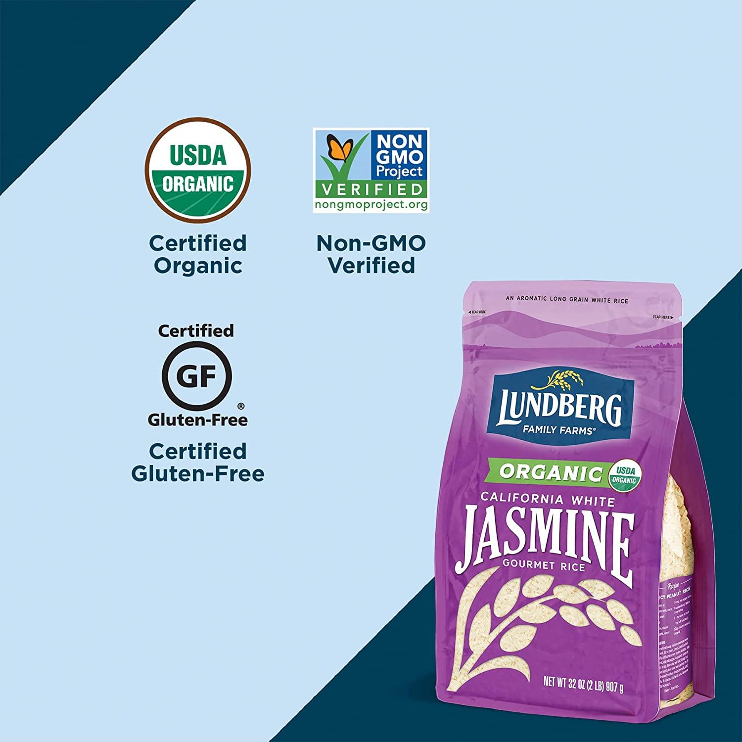 Lundberg Family Farms Organic California White Jasmine Rice, Floral