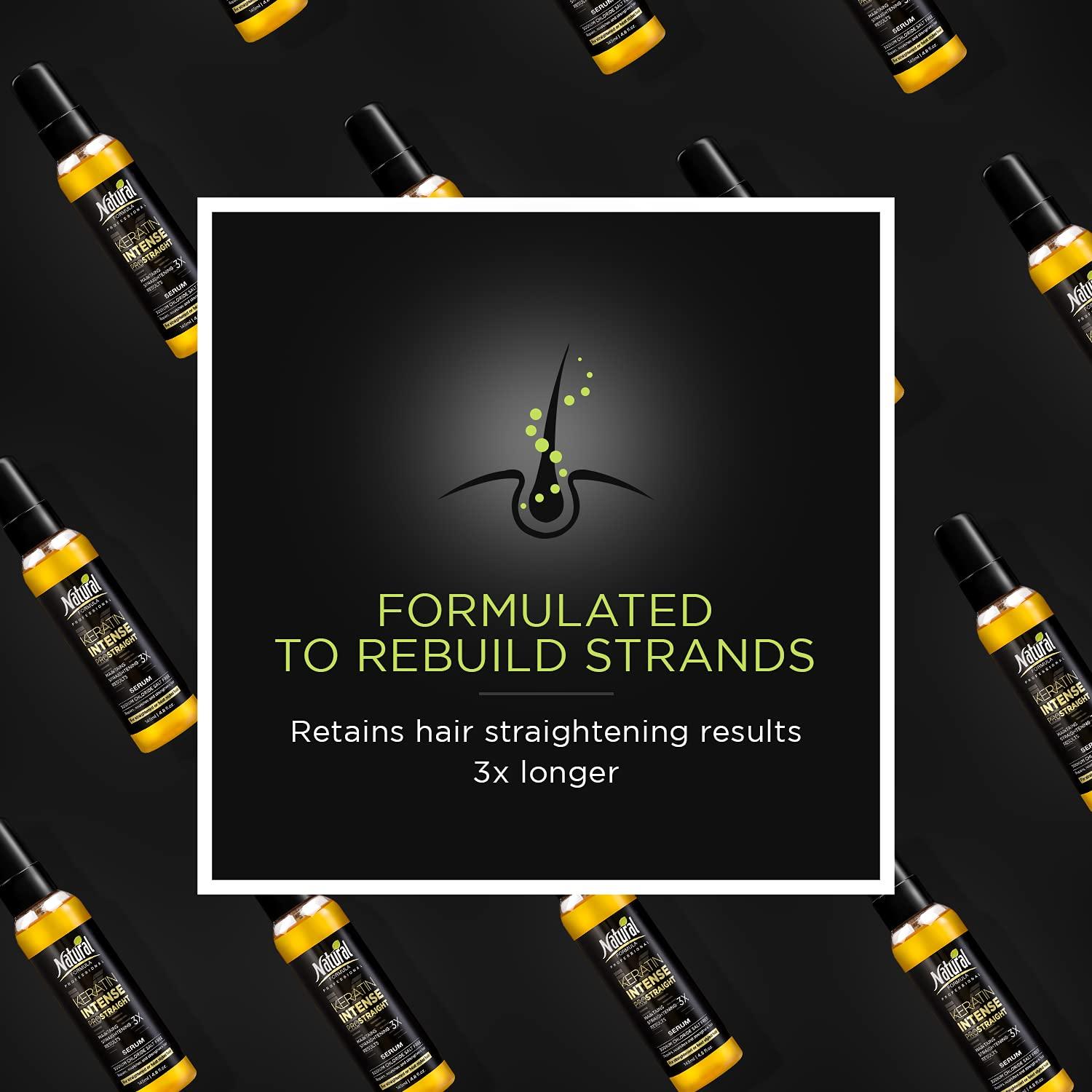 Natural FORMULA Keratin Intense Hair Serum Keratin Infused Dry Damaged