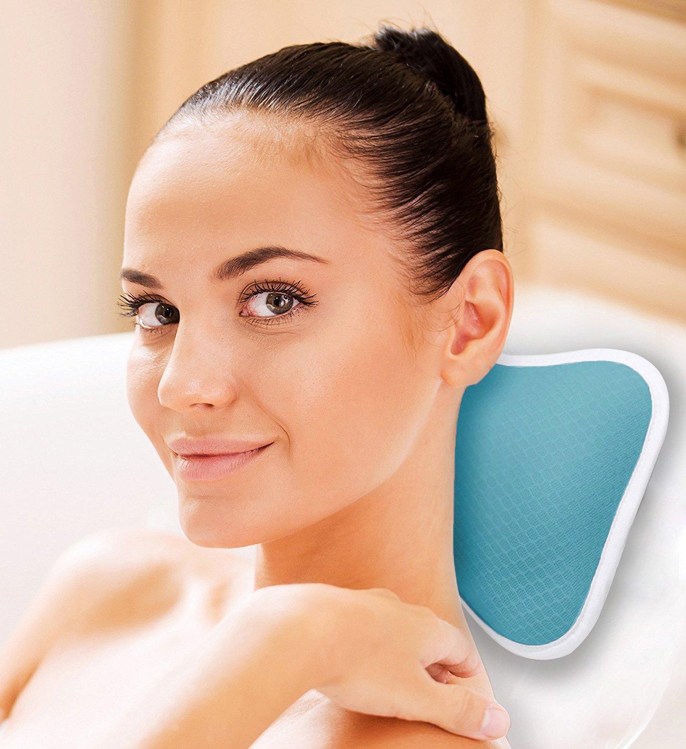 Coastacloud Non-Slip Bathtub Mattress Cushion with Large Suction Cups, Full Body Spa Bath Pillow Mat, Comfort Support Your Head, Neck, Shoulder, Back and Tailbone