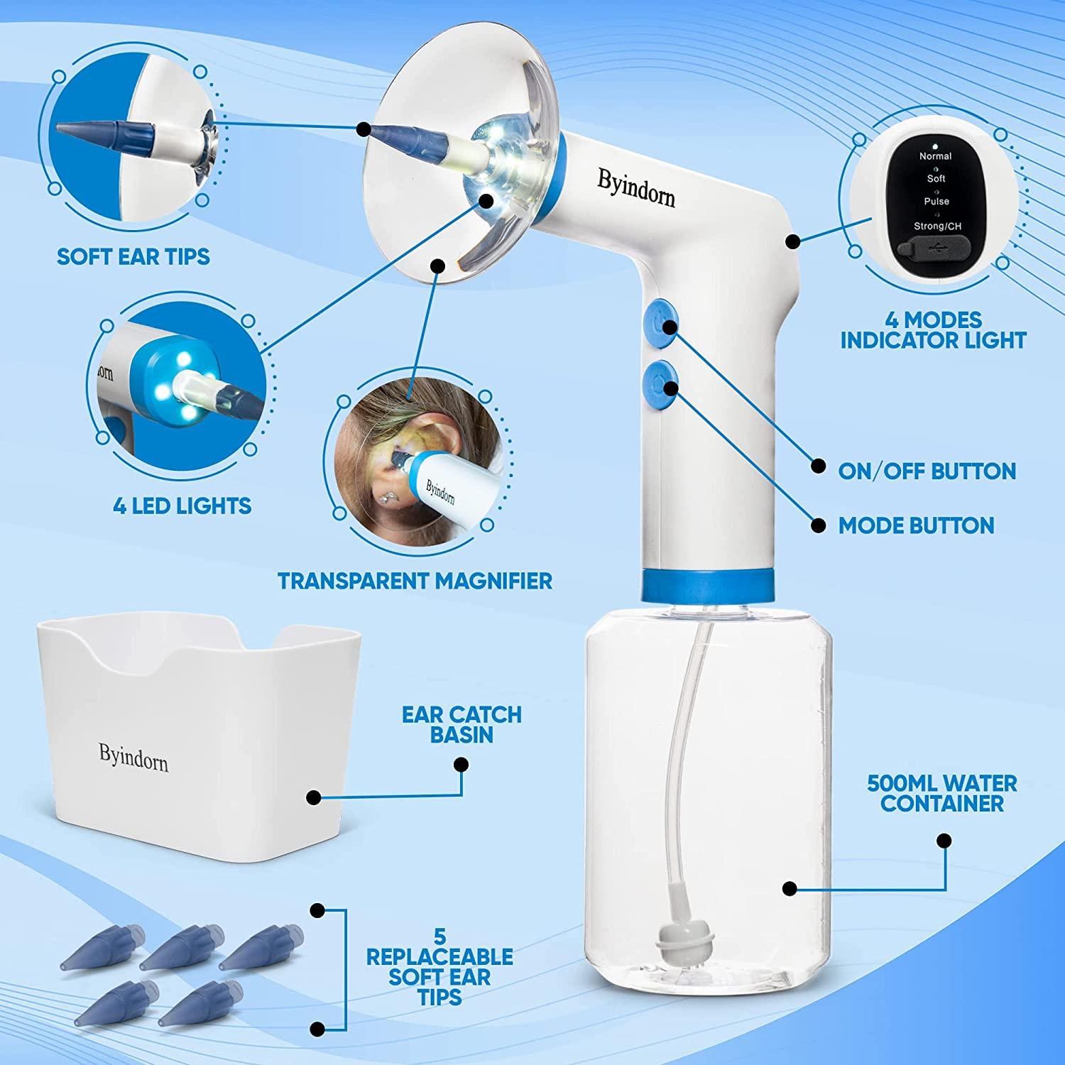 Byindorn Ear Wax Removal Kit Ear Cleaning Tool with Ear Irrigation