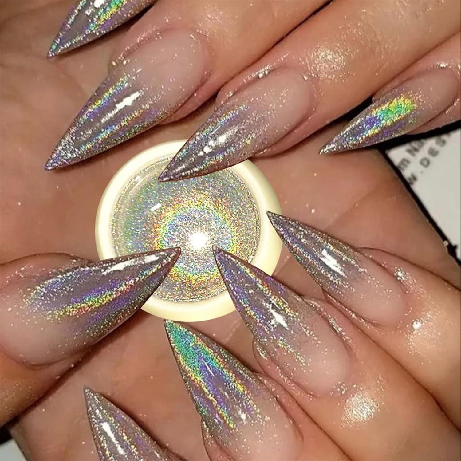 Glittering Chrome Nails for 2025
