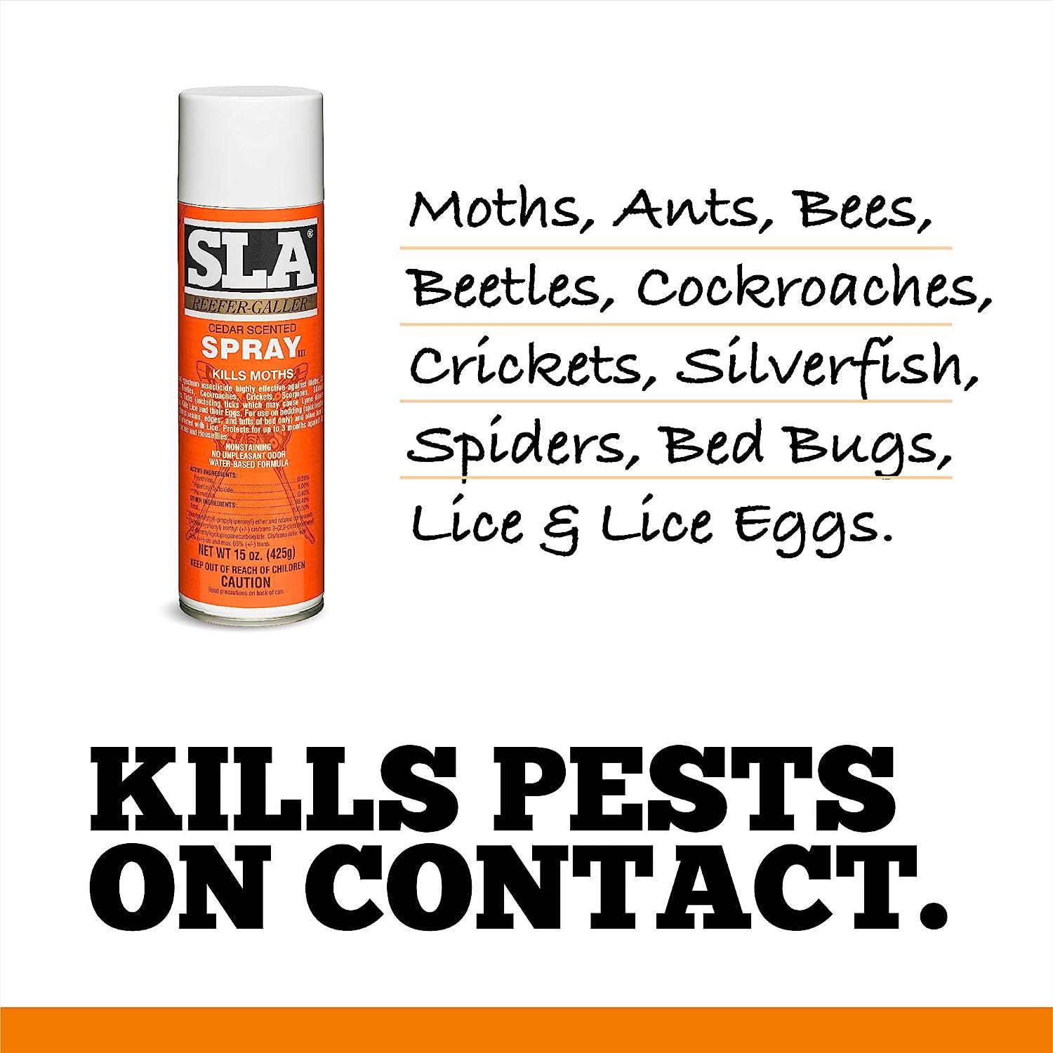 Reefer-Galler SLA Cedar Scented Moth Repellent Spray - Kills Moths