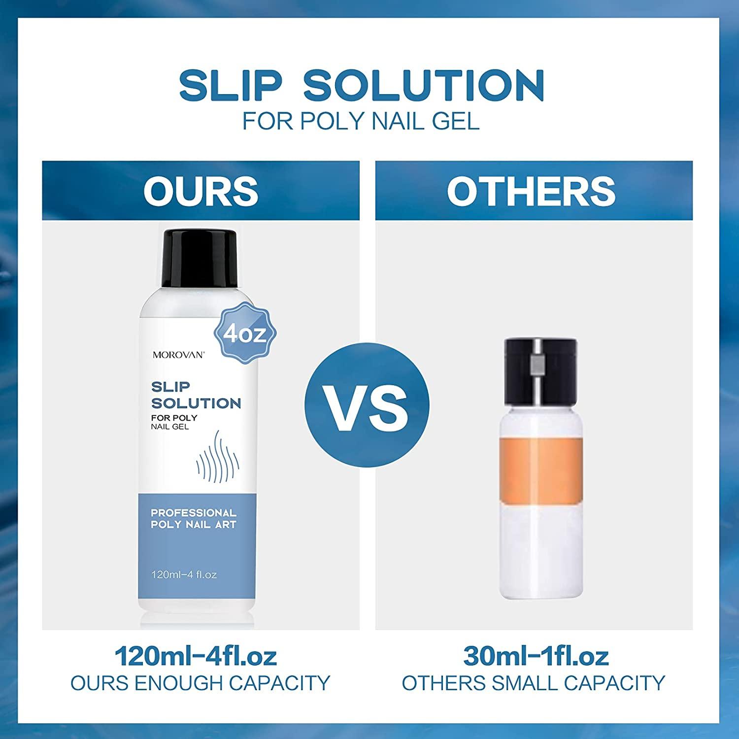 Morovan Poly Gel Slip Solution 120ml Extension Nail Liquid Slip
