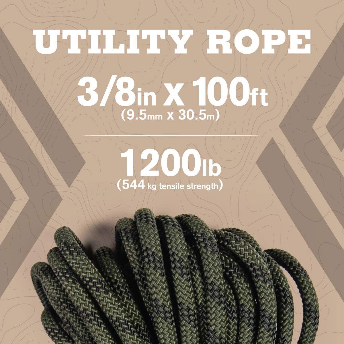 Atwood Rope MFG 3/8 inch 100ft Braided Utility Rope. Camouflage