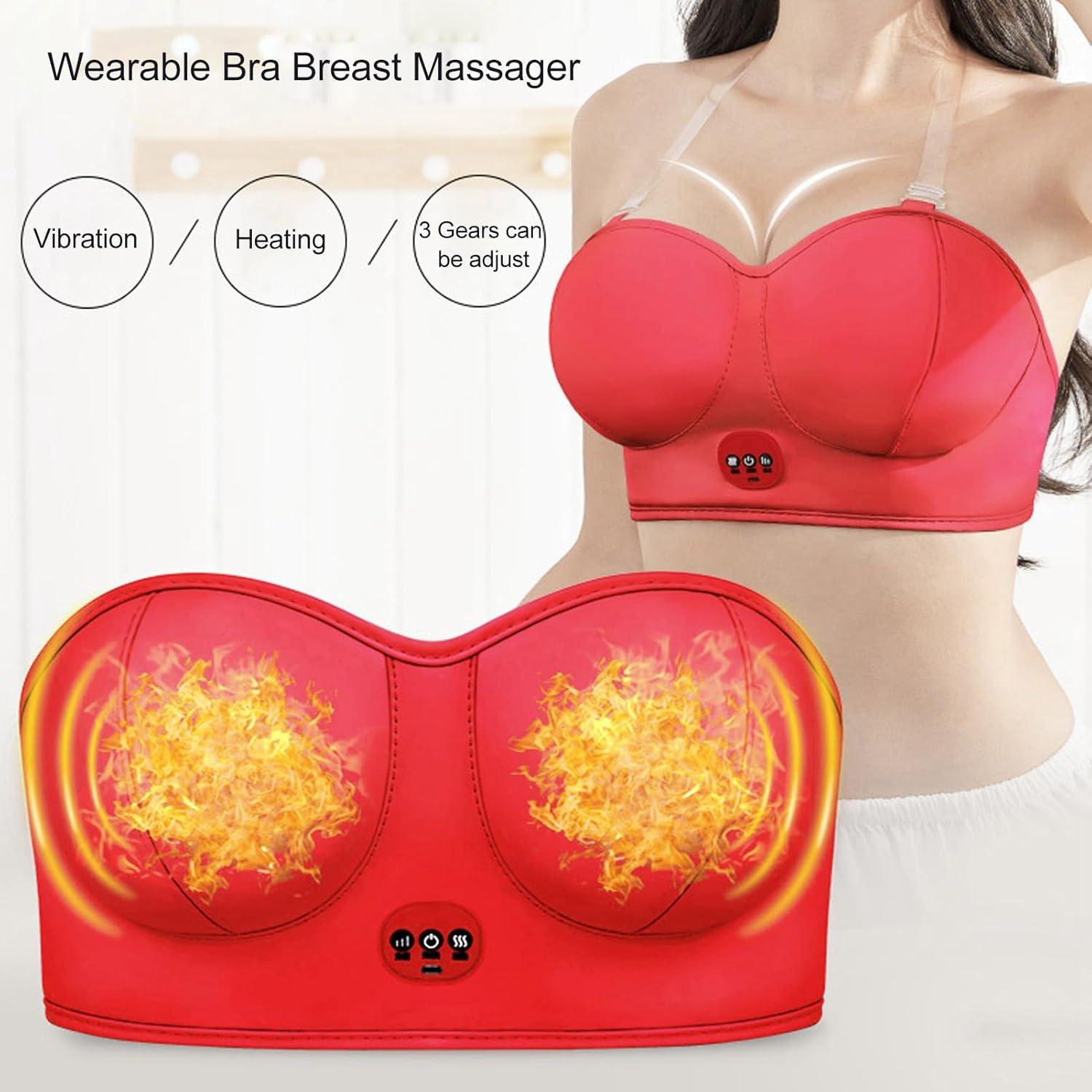HOHXFYP USB Breast Massager Cotton Electric Vibration Breast Enlargement  Bra Wearable Bust Lift Enhancer Machine Shoulder Strap Included Red | Buy  Now with Express International Delivery | GoSupps.com