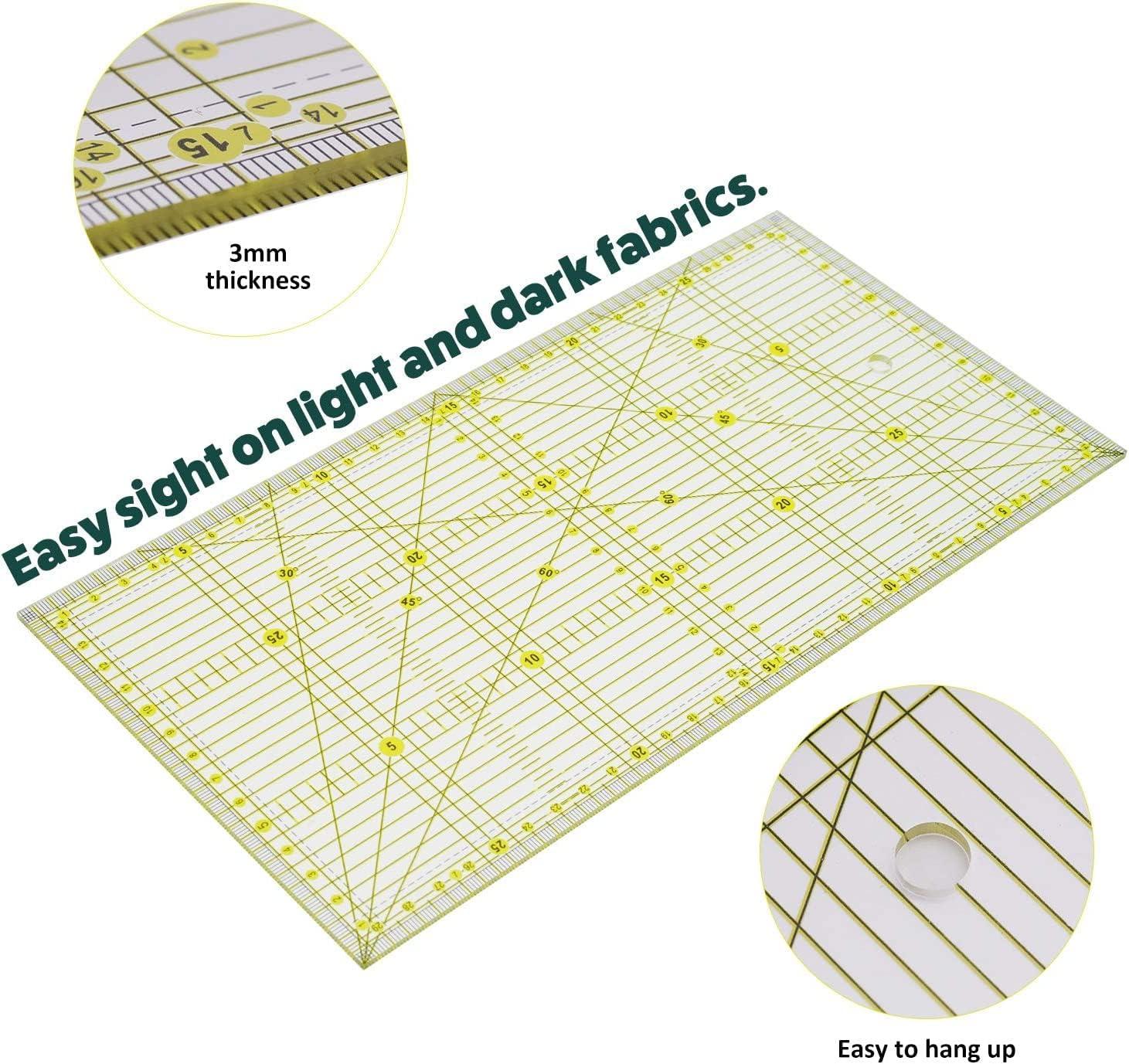 KingTool 45mm Rotary Cutter Set with A3 Cutting Mat 3 Blades, Rulers