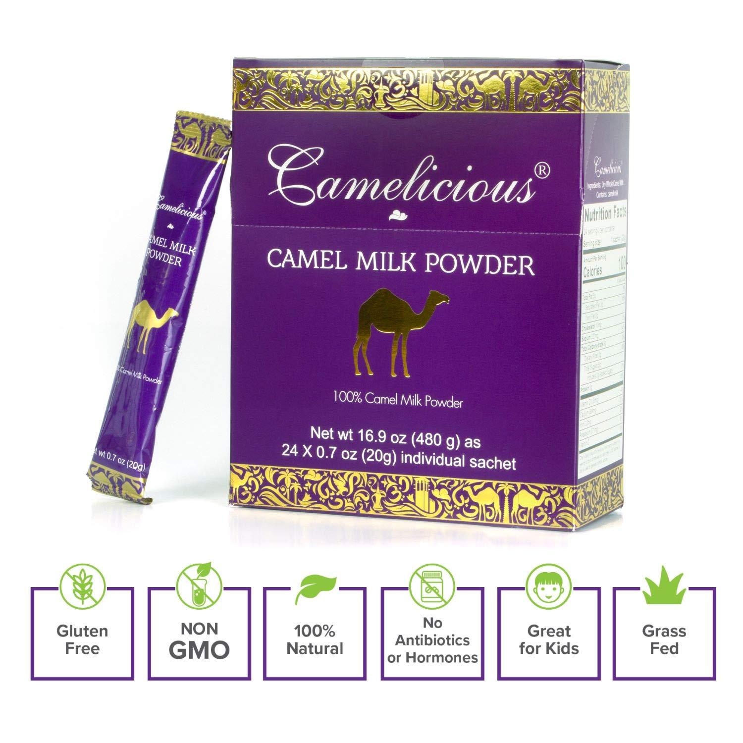 Camelicious 480g Box US Edition Camel Milk Powder 24 x 20g Packets