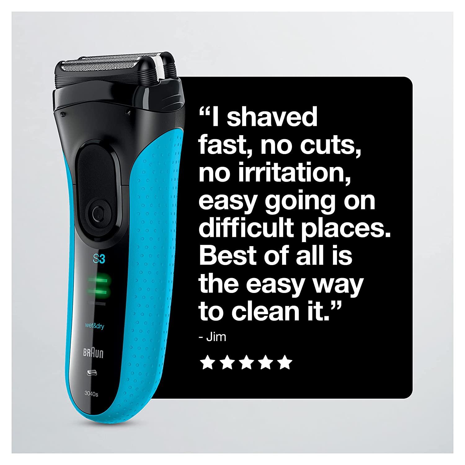 Braun Electric Series 3 Razor with Precision Trimmer, Rechargeable