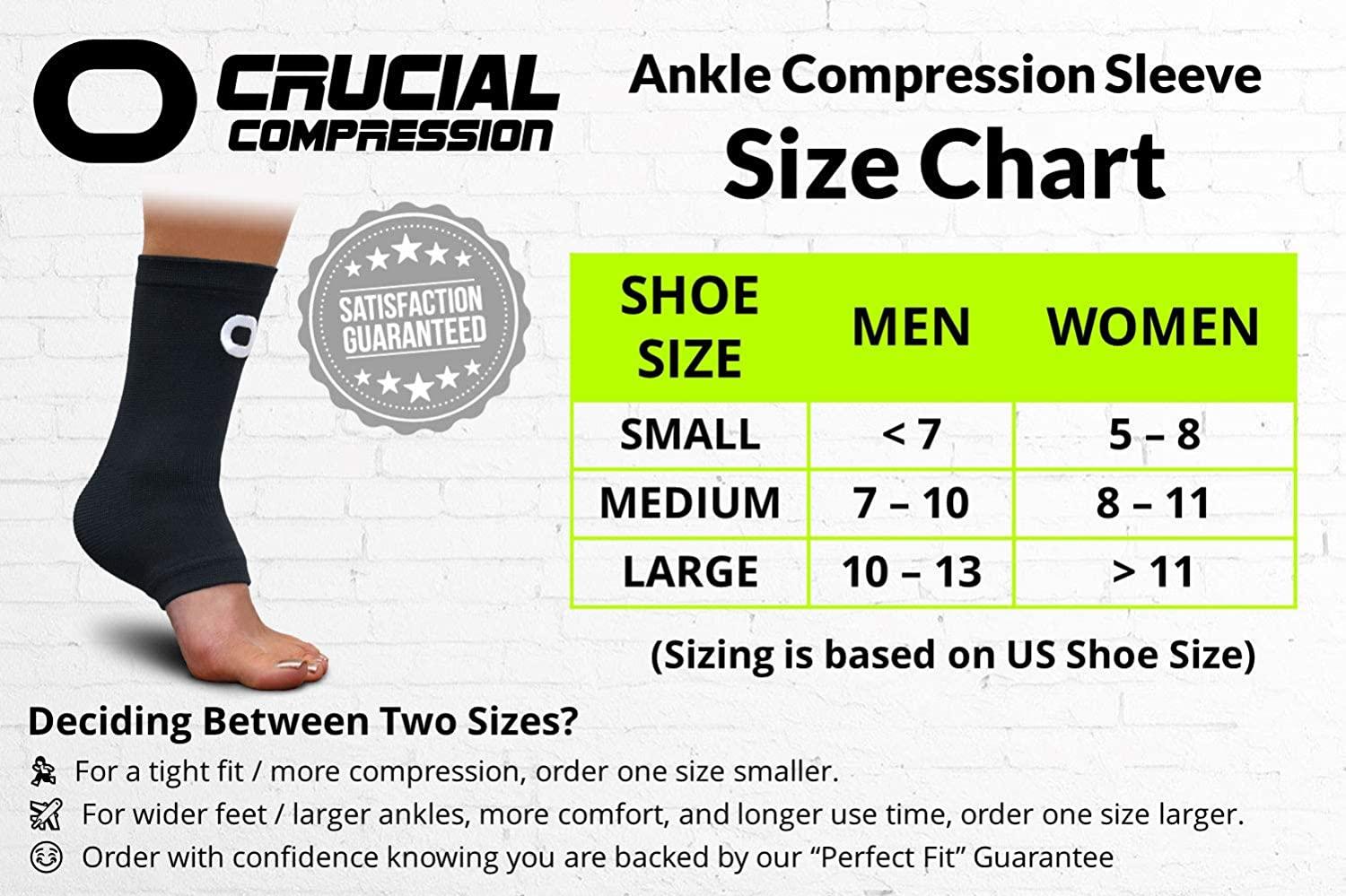 Ankle Brace Compression Support Sleeve (1 Pair) for Plantar