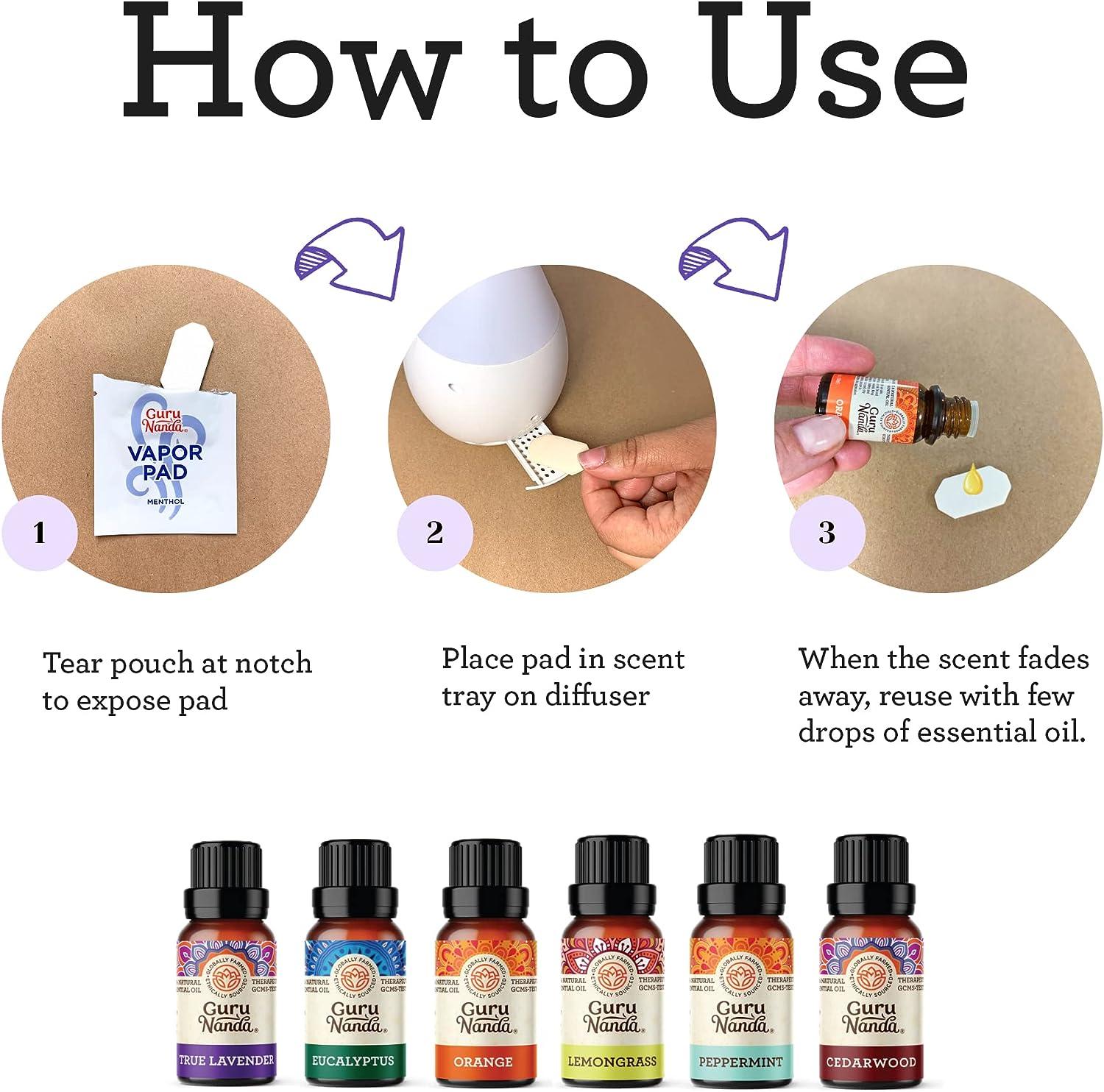 GuruNanda Humidifier Vaporizer Vapor Pads for Humidifier Waterless