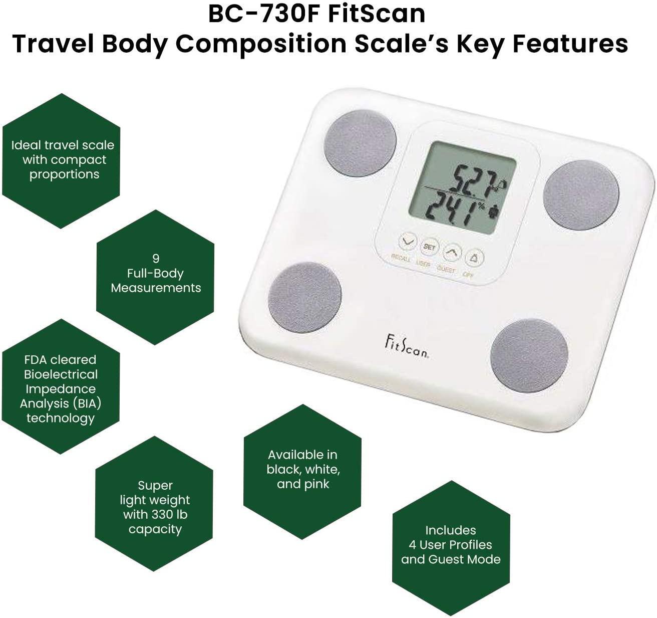Tanita BC730F FitScan Body Composition Monitor Scale White Accurate & Advanced Health Metrics