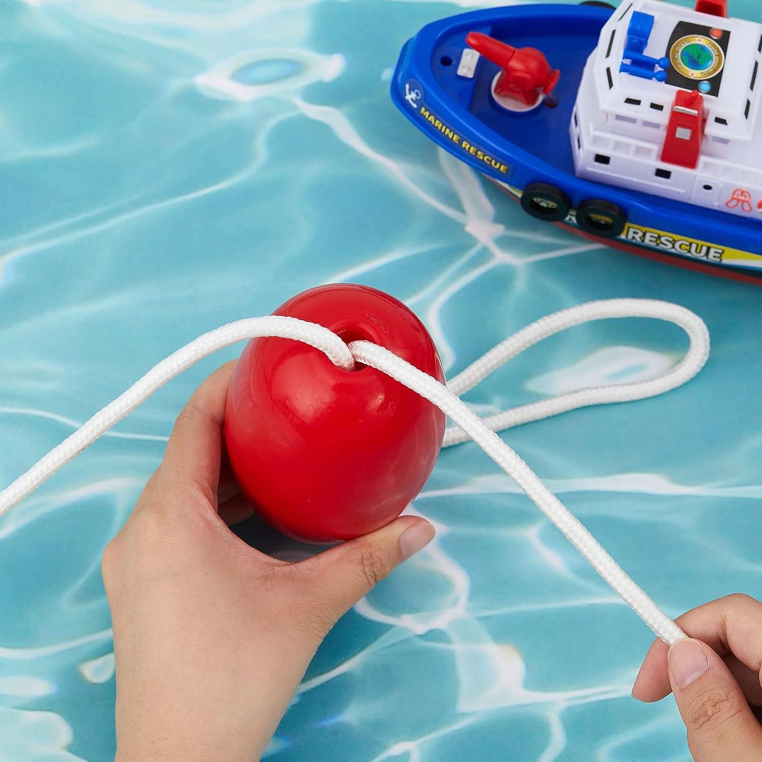 Lewtemi 4 Pieces Rope Floats Marine, 4.72'' x 2.75'', Deep Water