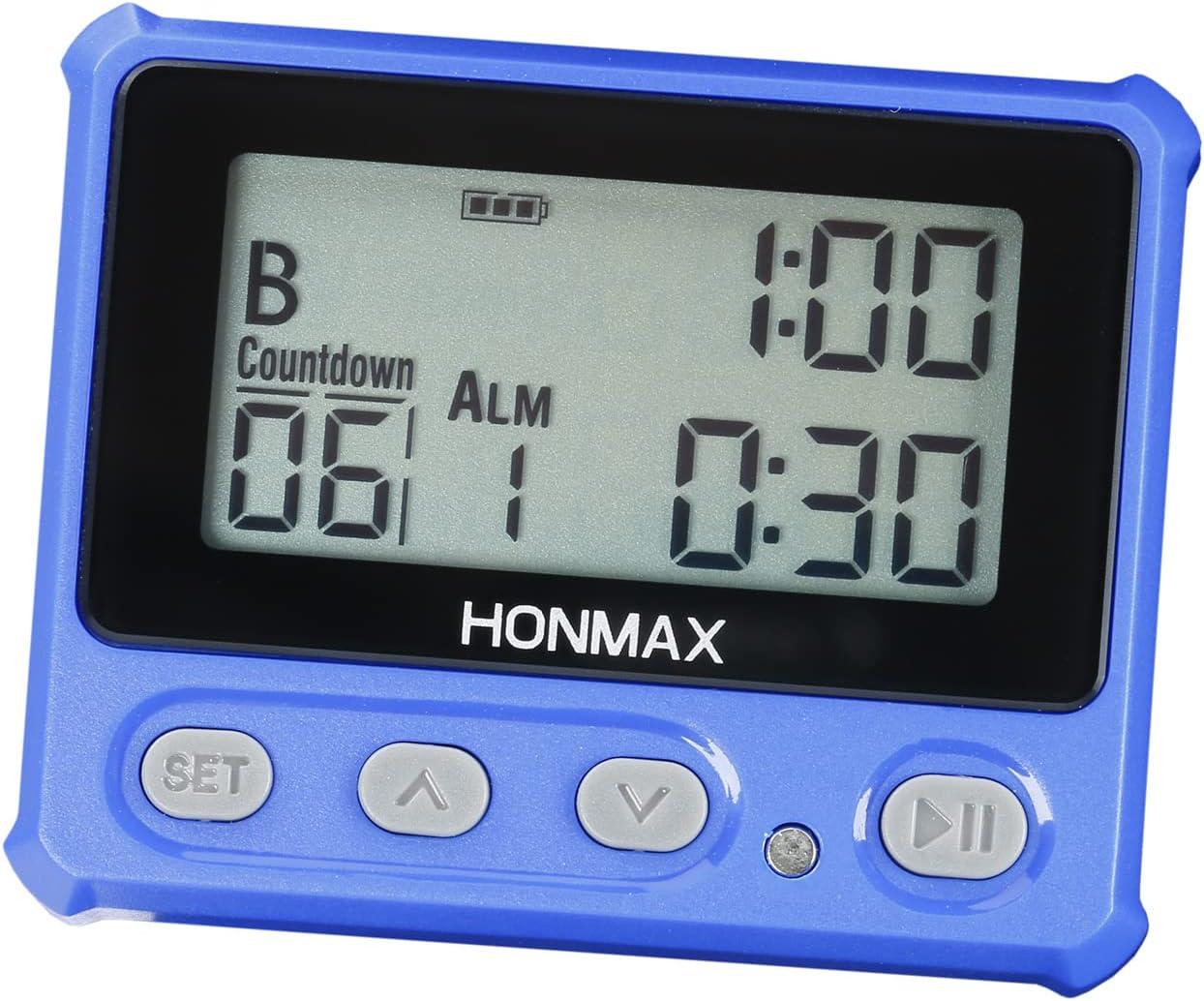 HONMAX Waterproof Interval Timer and Stopwatch with Backlight and Clock