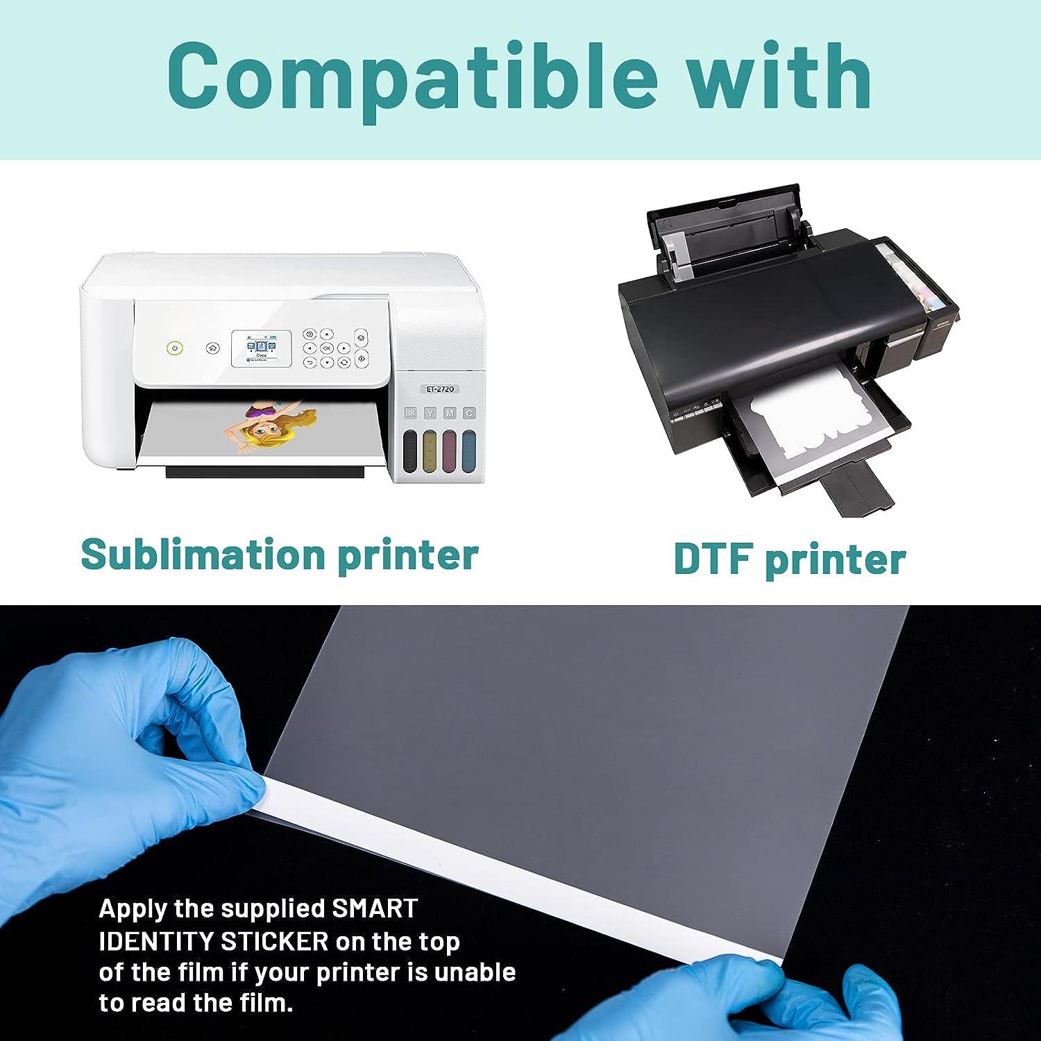 KASYU DTF Transfer Powder Film Kit for DTF Sublimation Printer All-in-1 DTF  Starter Kit- 8.8oz White Digital Hot Melt Adhesive&15 Direct to Film  Pretreat Iron-on Transfer Paper Fabric DTF Starter Kit DTF