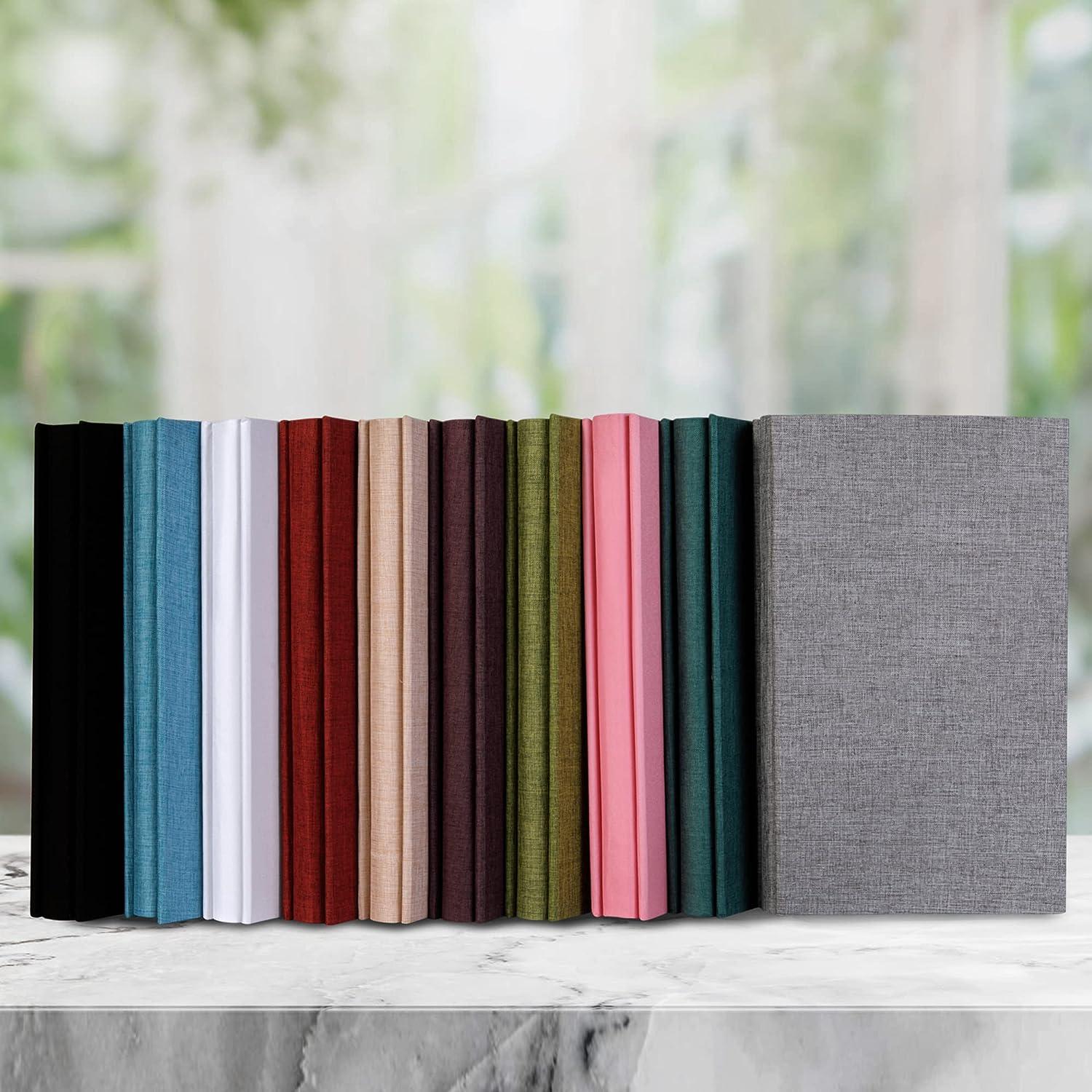 potricher Album fotografico con copertina rigida in lino, 10 x 15 cm, 600 foto, grande capacità, per famiglia, anniversario di matrimonio, vacanze del bambino (grigio, 600 tasche