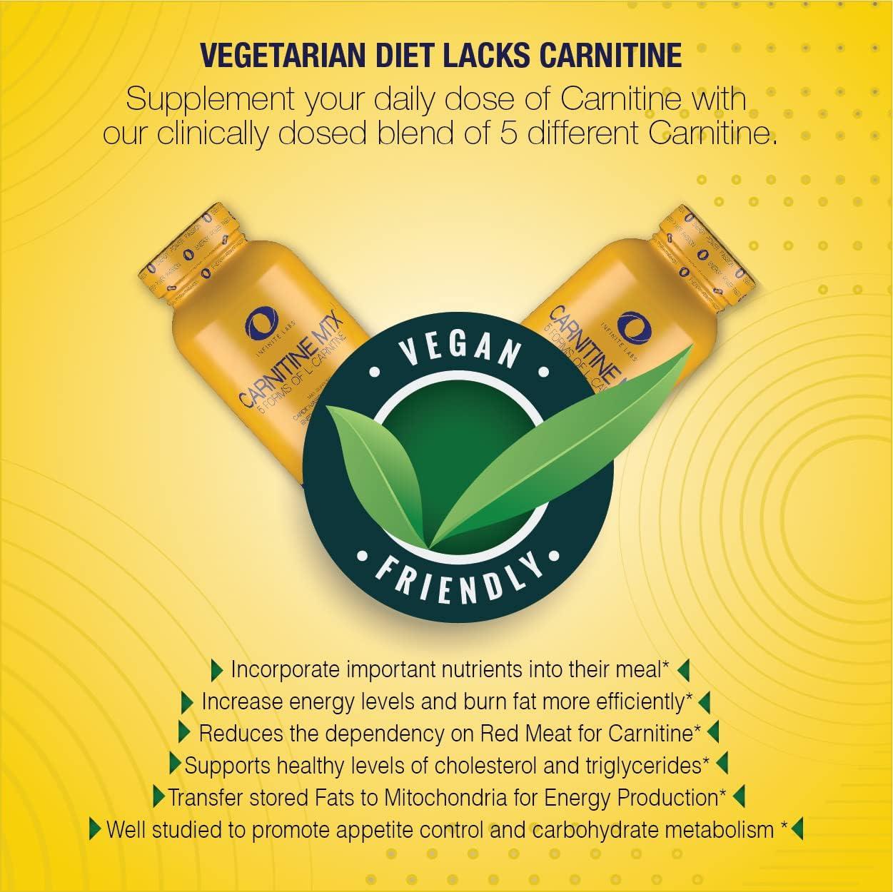 Infinite Labs L Carnitine 1000mg MTX Amino Acid Blend of Carnitine