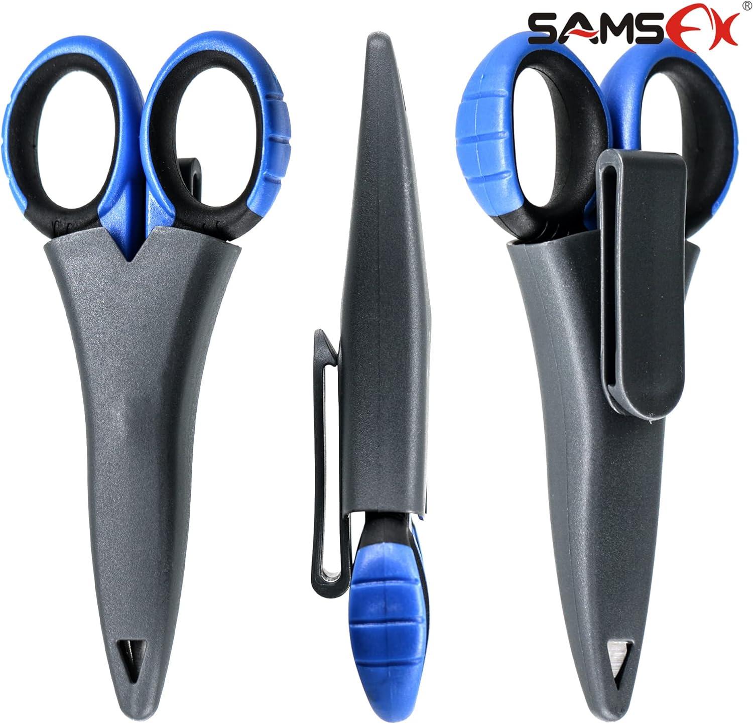 SAMSFX Fishing Heavy Duty Anti-Slip Serrated Edge Scissors