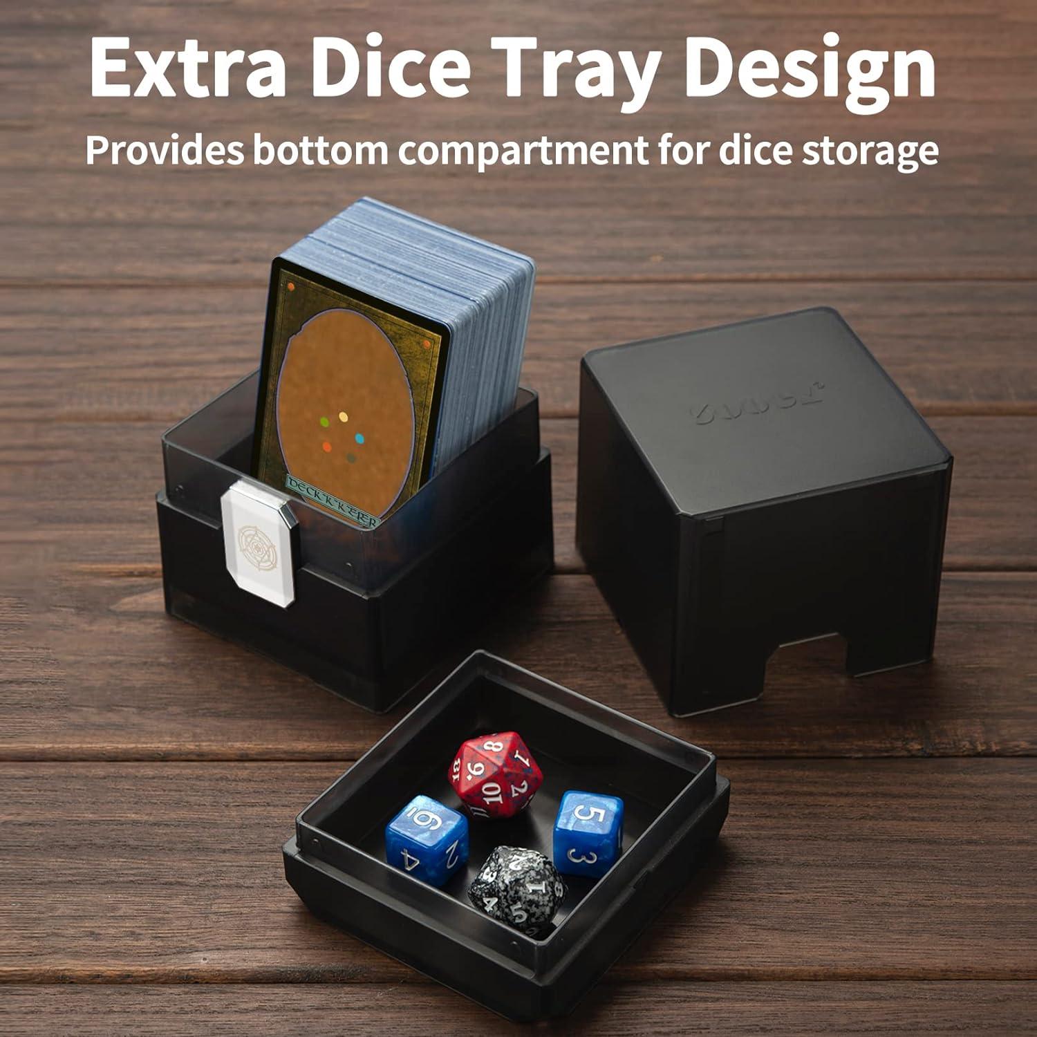 Sooez Heavy Duty MTG Deck Card Box - 100+ Capacity Case with Dice Storage -  Black Deck Holder for MTG/YuGiOh/Pokemon/Commander/TCG Cards | Buy Now with  Express International Delivery | GoSupps.com