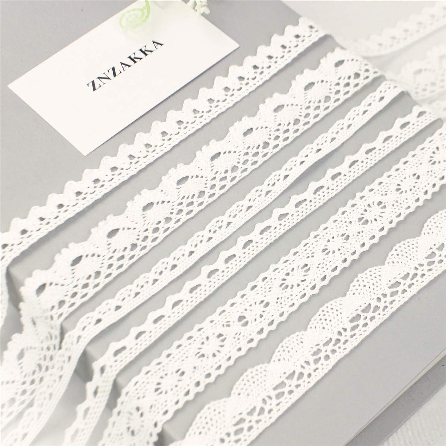Lace Ribbon Cotton Crochet Lace Trim White Sewing Lace Ribbon by
