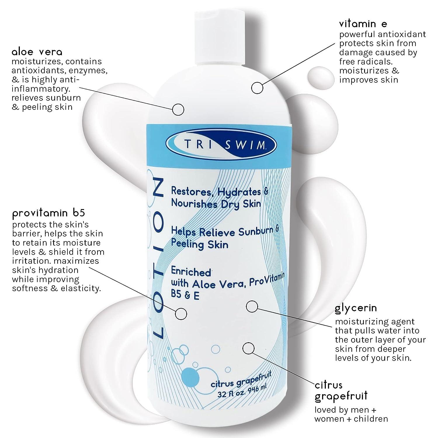 Triswim Swimmers Lotion 32 Fl Oz Hydrating Skin Care for Swimmers (1