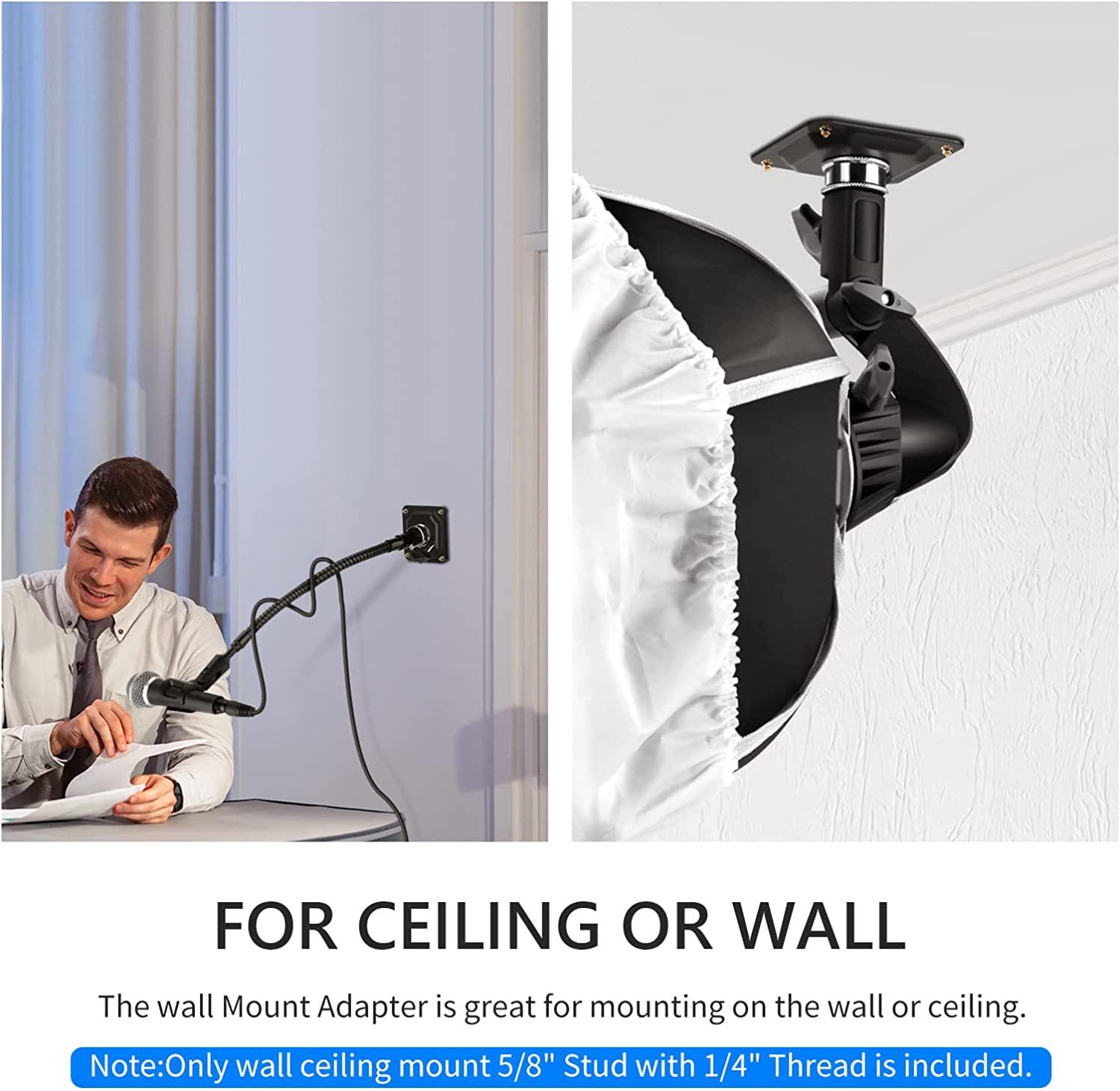 Neewer Studio Wall/Ceiling Mount 5/8 Stud with 1/4 Thread for