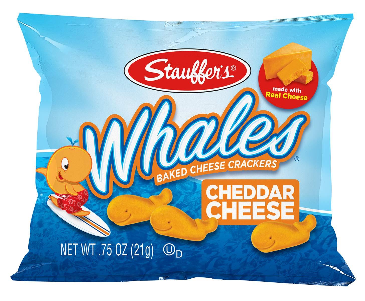 Stauffer's Baked Cheddar Whale Cheese Cracker Snack Packs, .75 Ounces