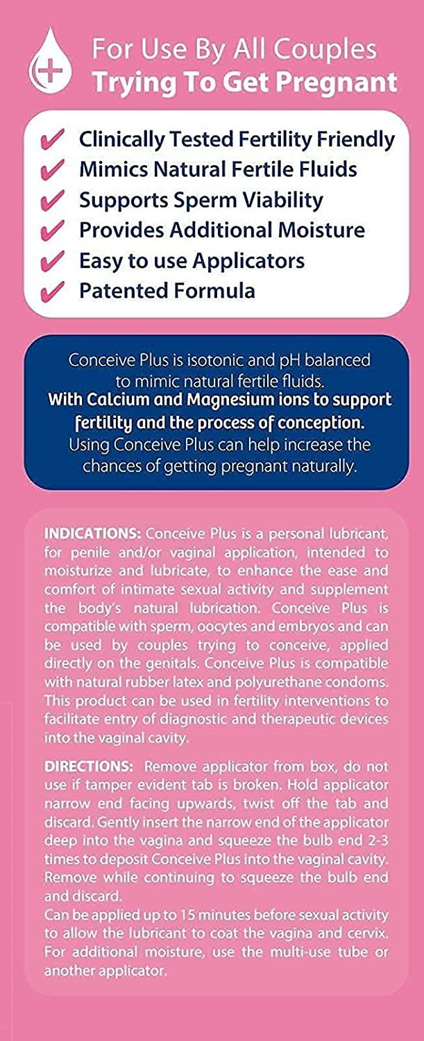 Conceive Plus Fertility Lubricant Travel Size Lube with Calcium