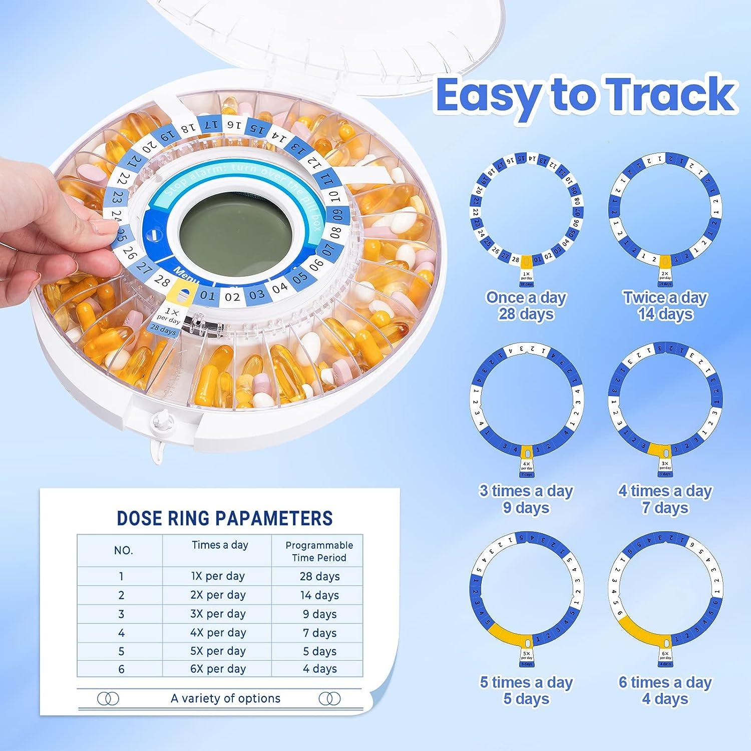 Zoksi Automatic Pill Dispenser with Alarm Electronic Medication