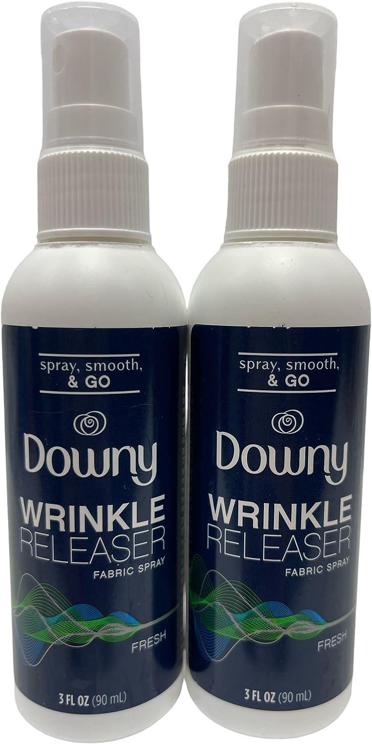 Downy Spray, Smooth, & Go Wrinkle Release Fabric Spray Bundle: (2