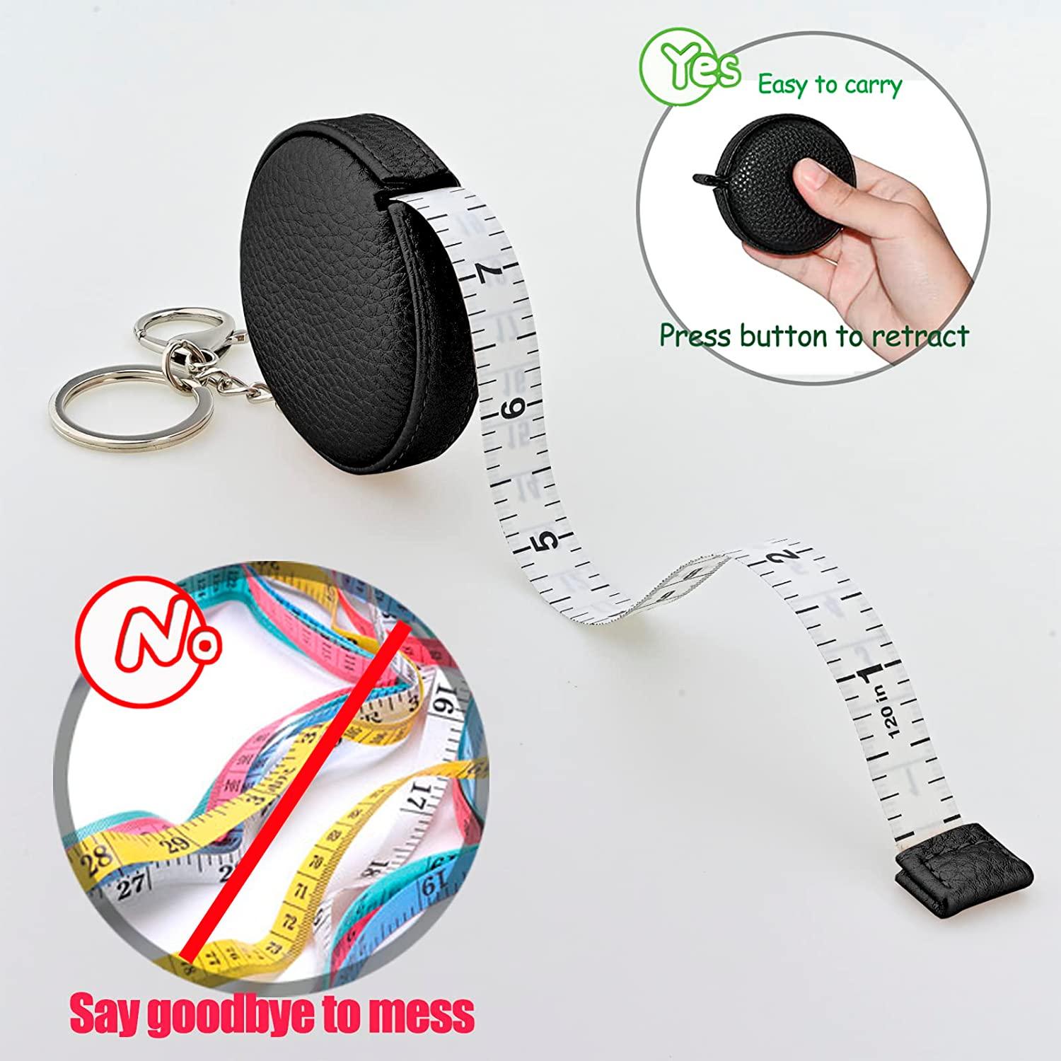 60 inches Tape Measure for Body Measurements Smile Shape Retractable Dual  Sided Inch and Centimeter Keychain