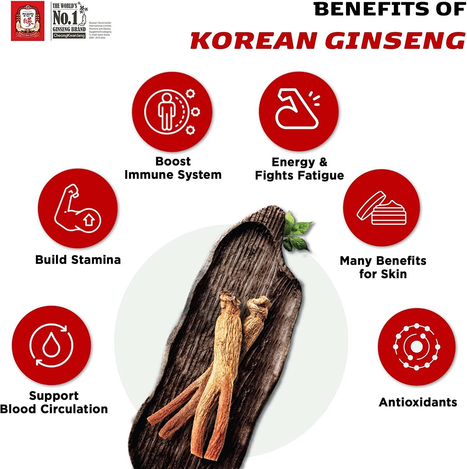 Cheong Kwan Jang Korean Red Ginseng Tea 50 Packets (3g Each) Boost