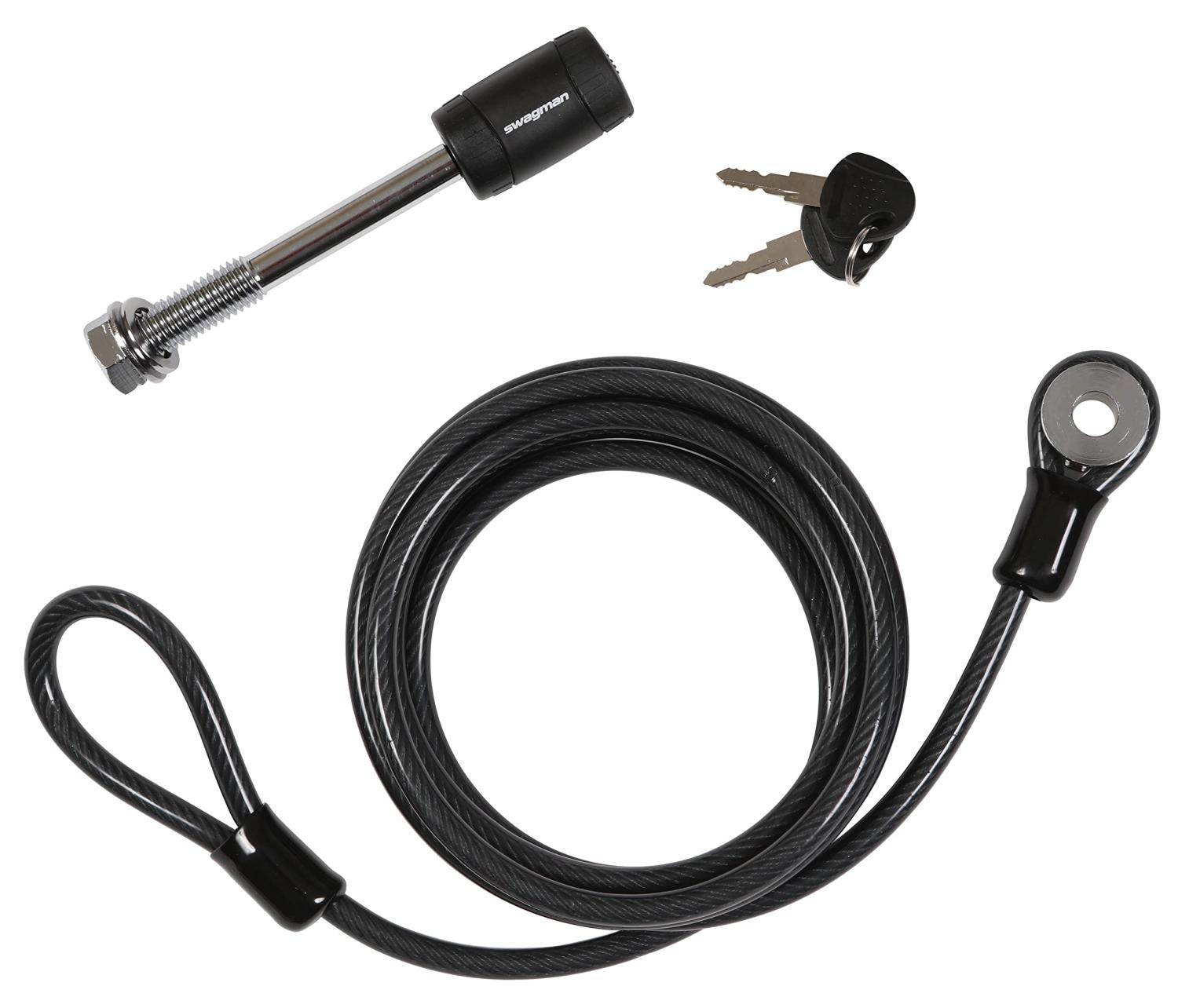 Swagman Antiwobble 5/8" Threaded Hitch Pin and 8.5' Cable , Black