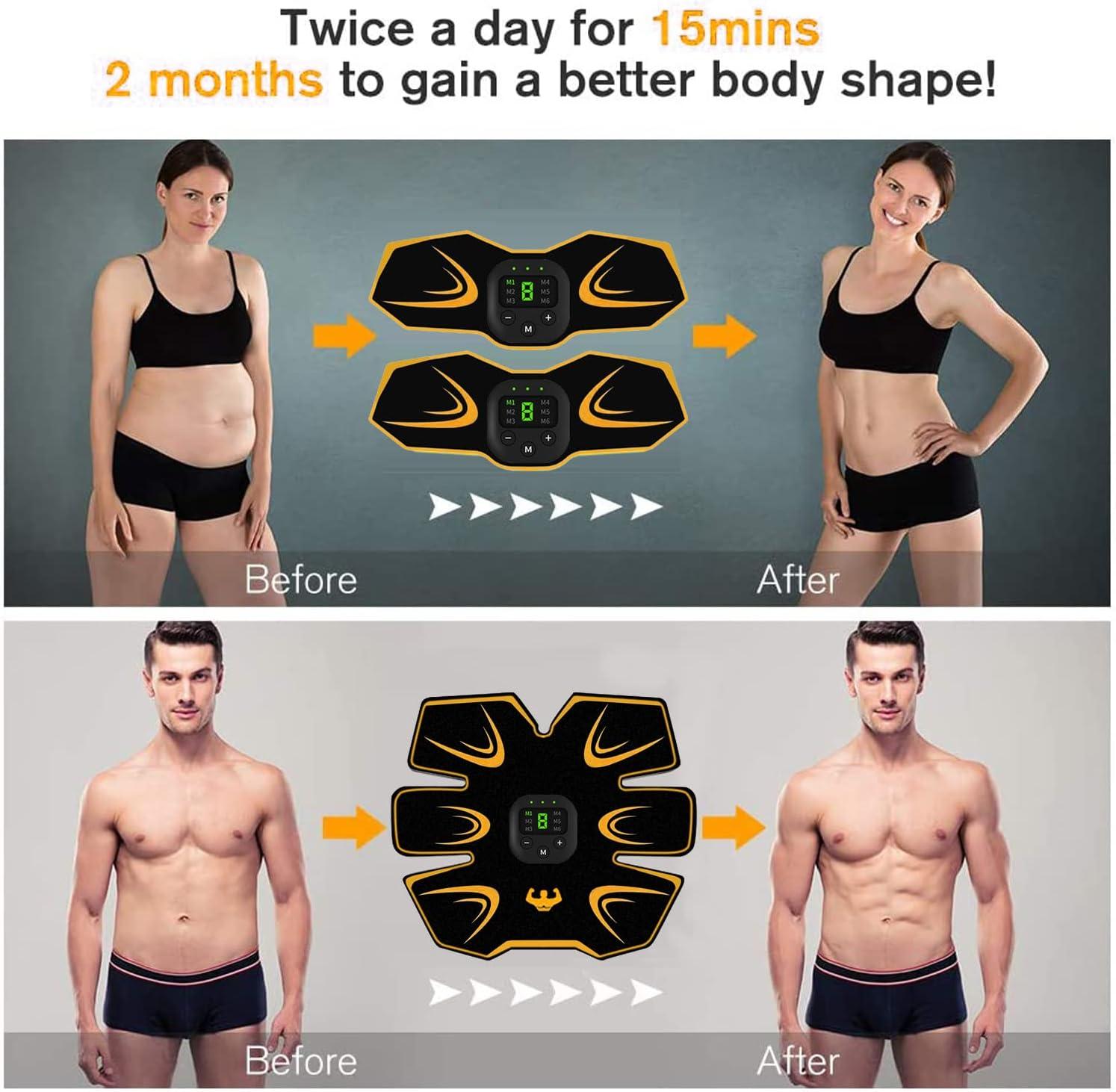 Abs Stimulator Ab Stimulator Muscle Toner Abs Muscle Trainer Ultimate Abs  Stimulator for Men Women Abdominal Work Out Ads Power Fitness Abs Muscle  Training Gear ABS Workout Equipment Portable